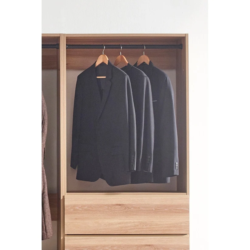 Prosper Oak Freestanding Walk in Wood Closet System