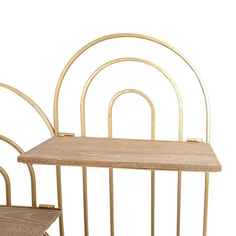 Ovella Oval Metal Modern Tiered Wall Shelf - 29