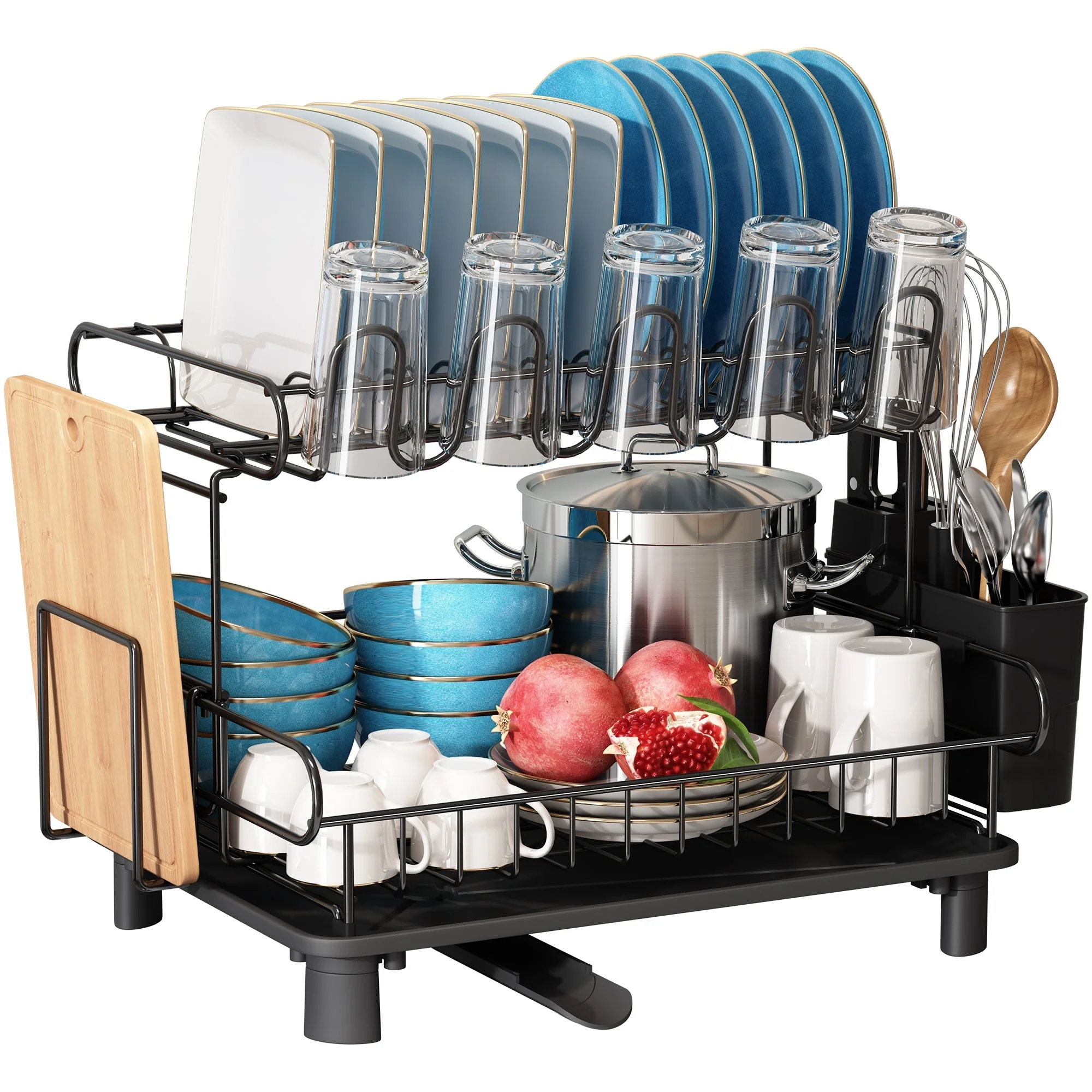 JASIWAY 2 Tier Kitchen Stainless Steel Dish Rack