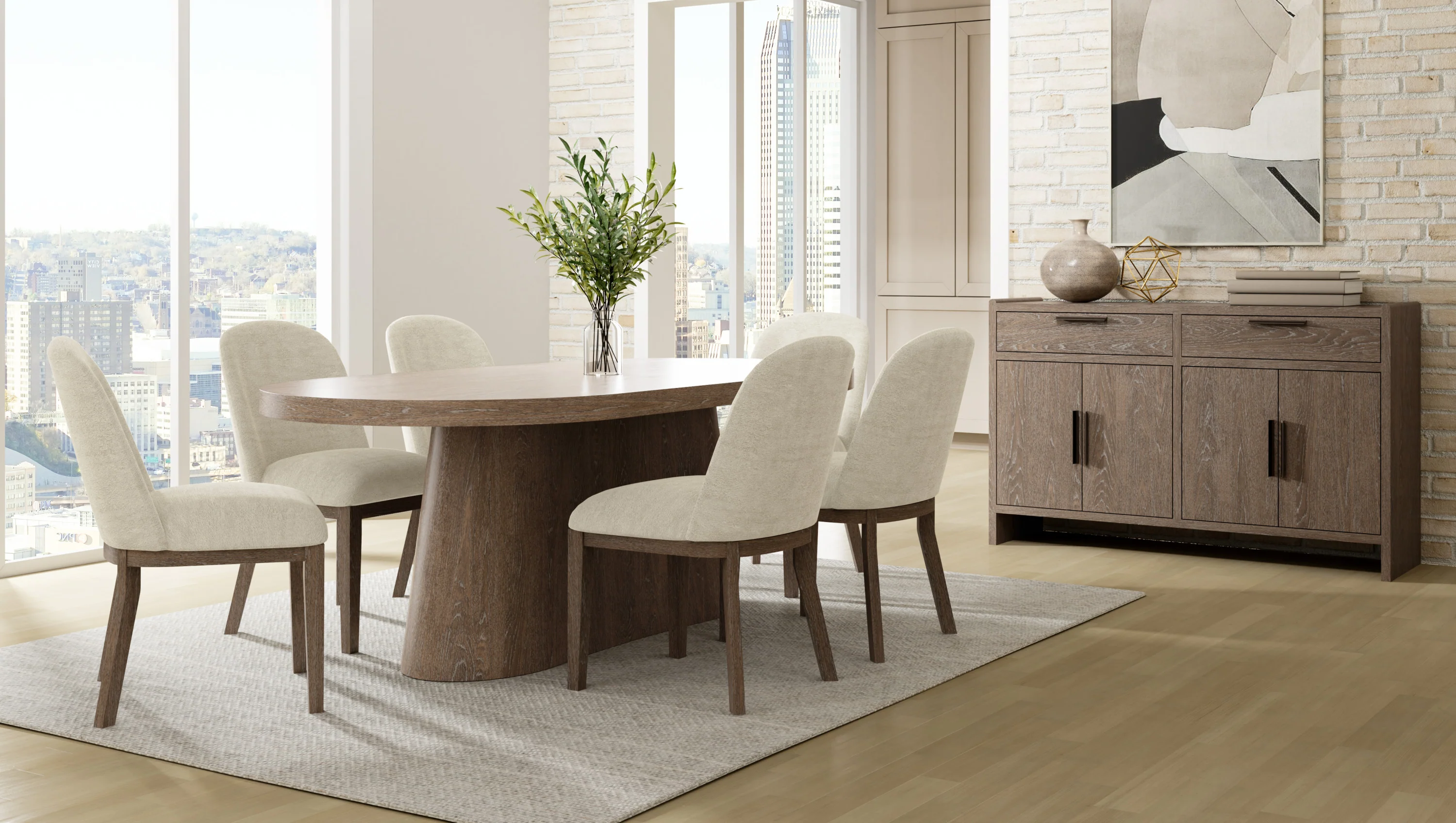 Cocoa Oval Dining Table