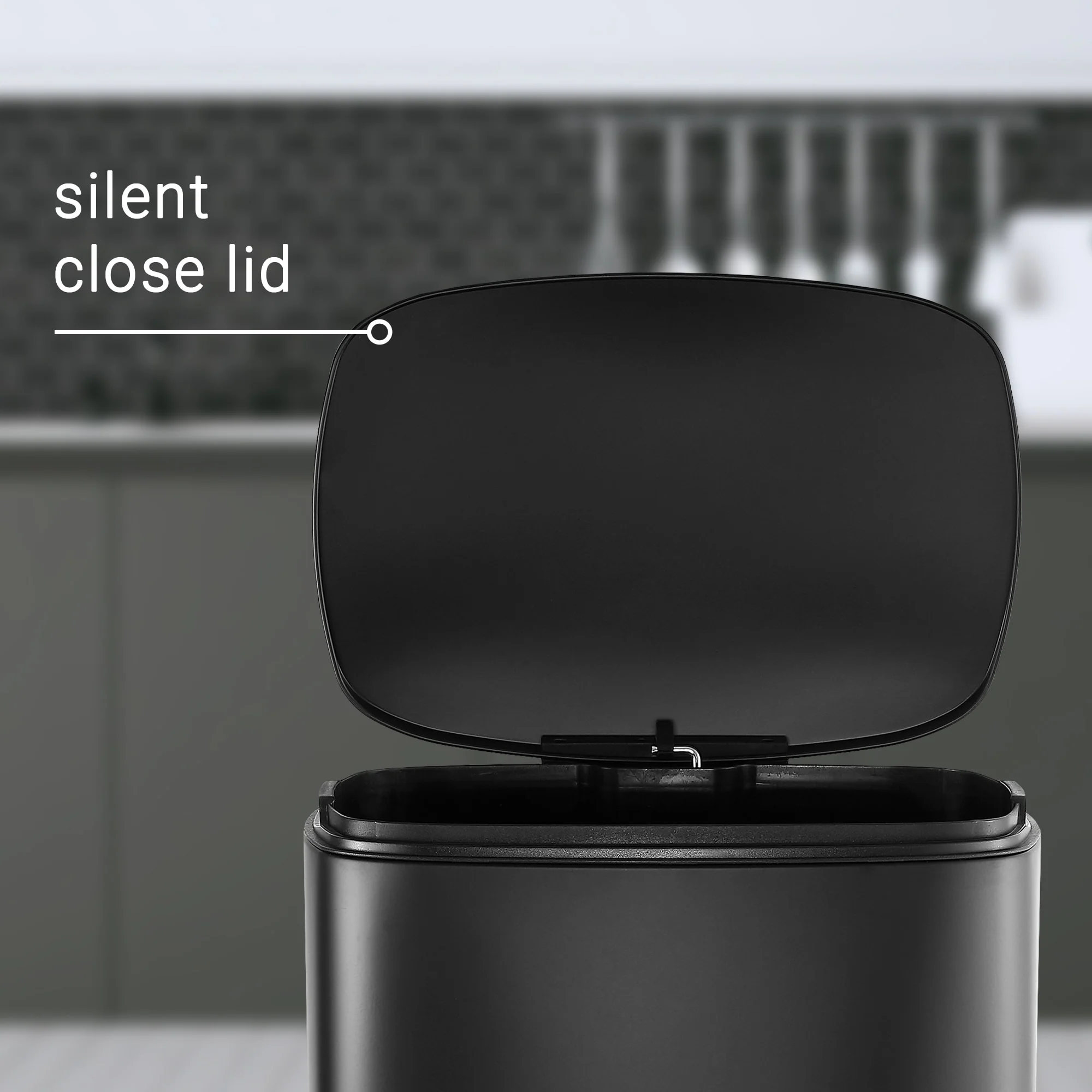 happimess 13-Gallon Trash Can with Soft-Close Lid and FREE Mini Trash Can