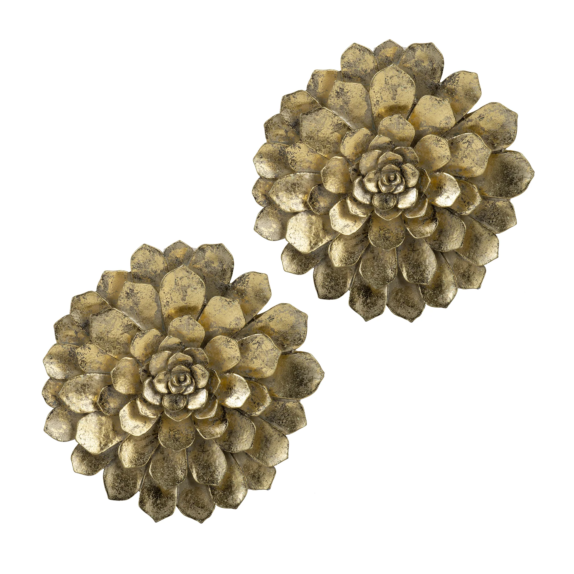 Blessedx Succulent Wall Decor Plaque with Resin Frame, Set of 2