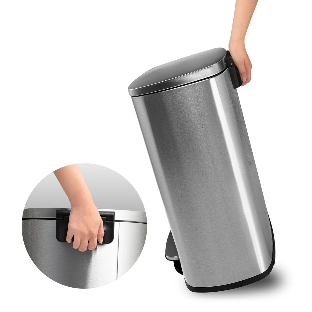 NINESTARS 13.2 Gallon Rectangular Step-On Trash Can