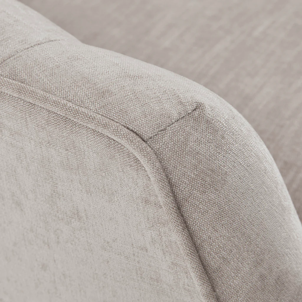 Awakened Swivel Chair with Button Tufted Back and Flared Arms