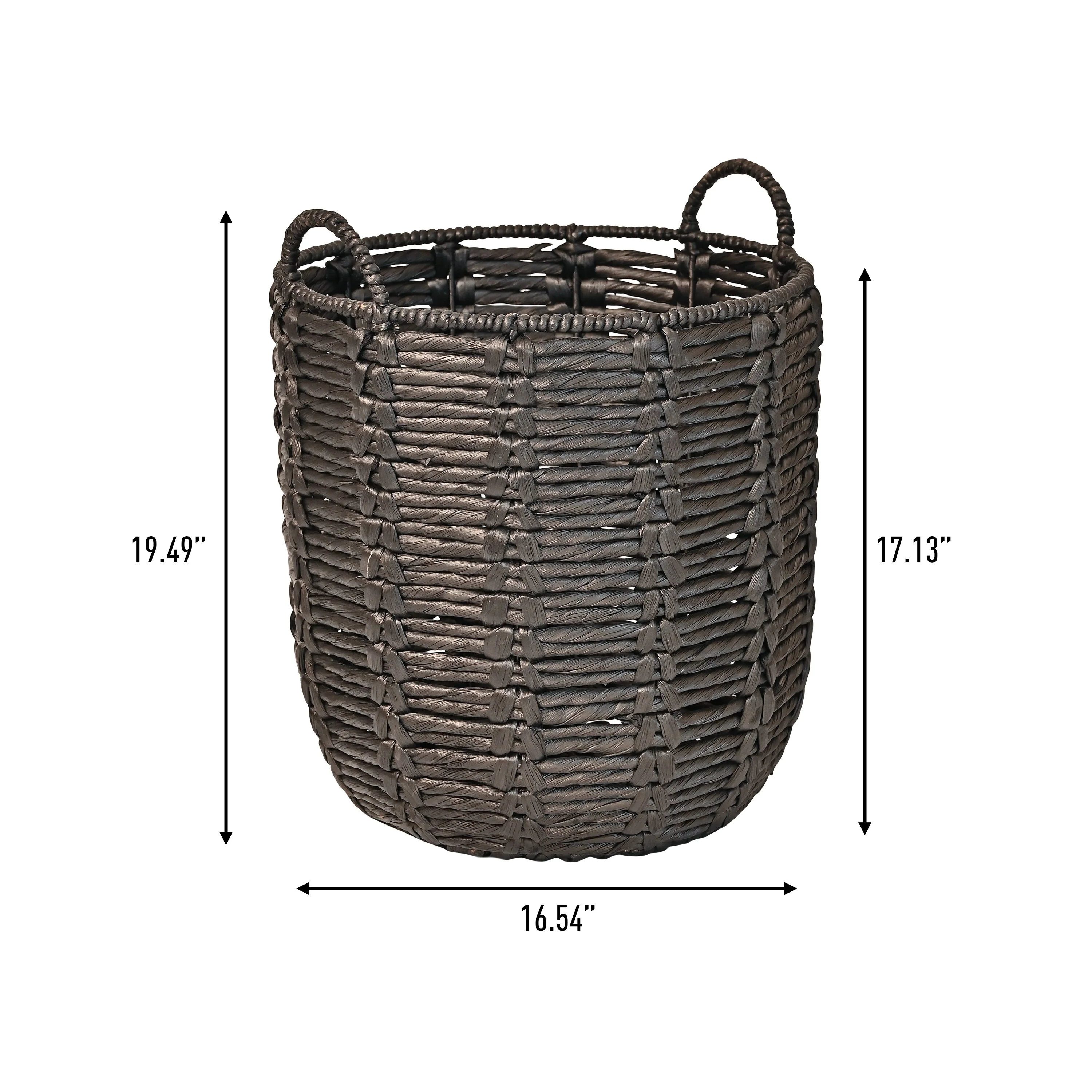 happimess Bohemian Hand-Woven Abaca Basket with Handles