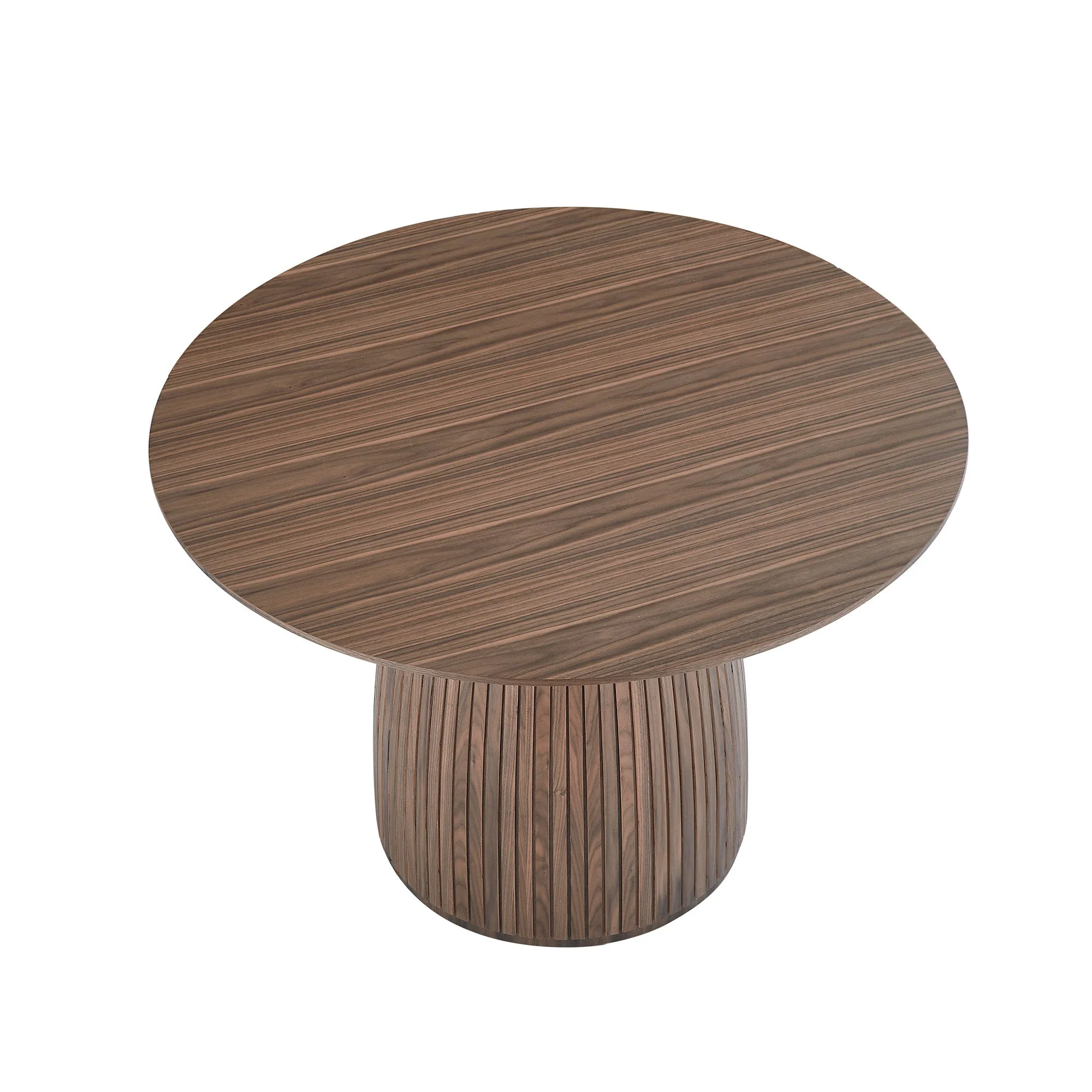 Round Dining Table with Pedestal Wood Base