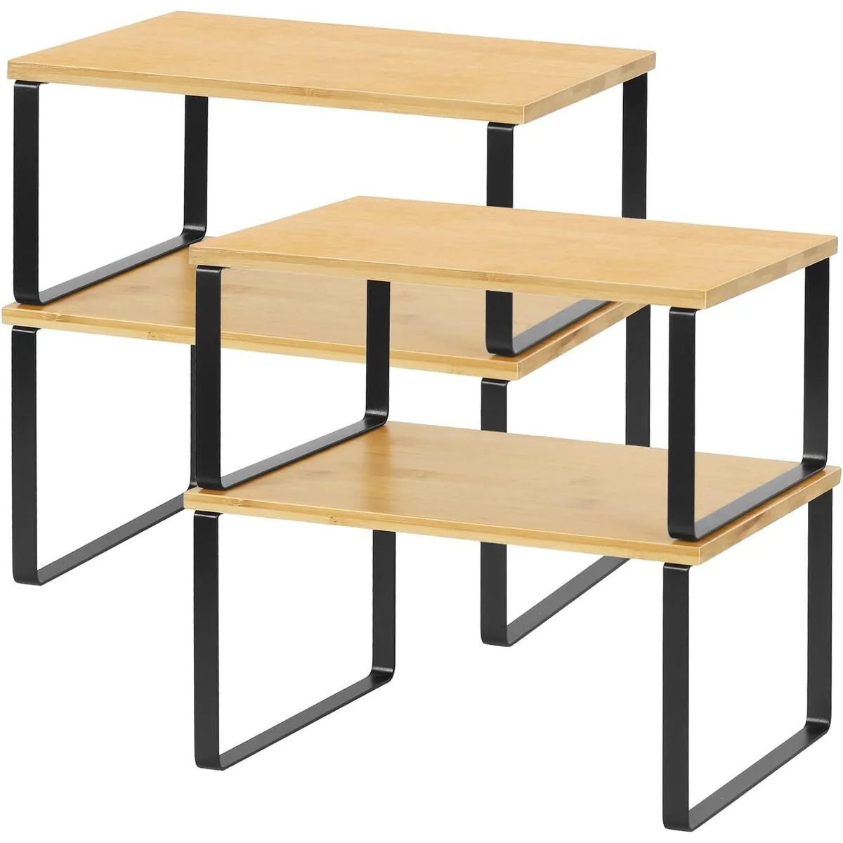 Stackable Kitchen Cabinet Shelves Organizer
