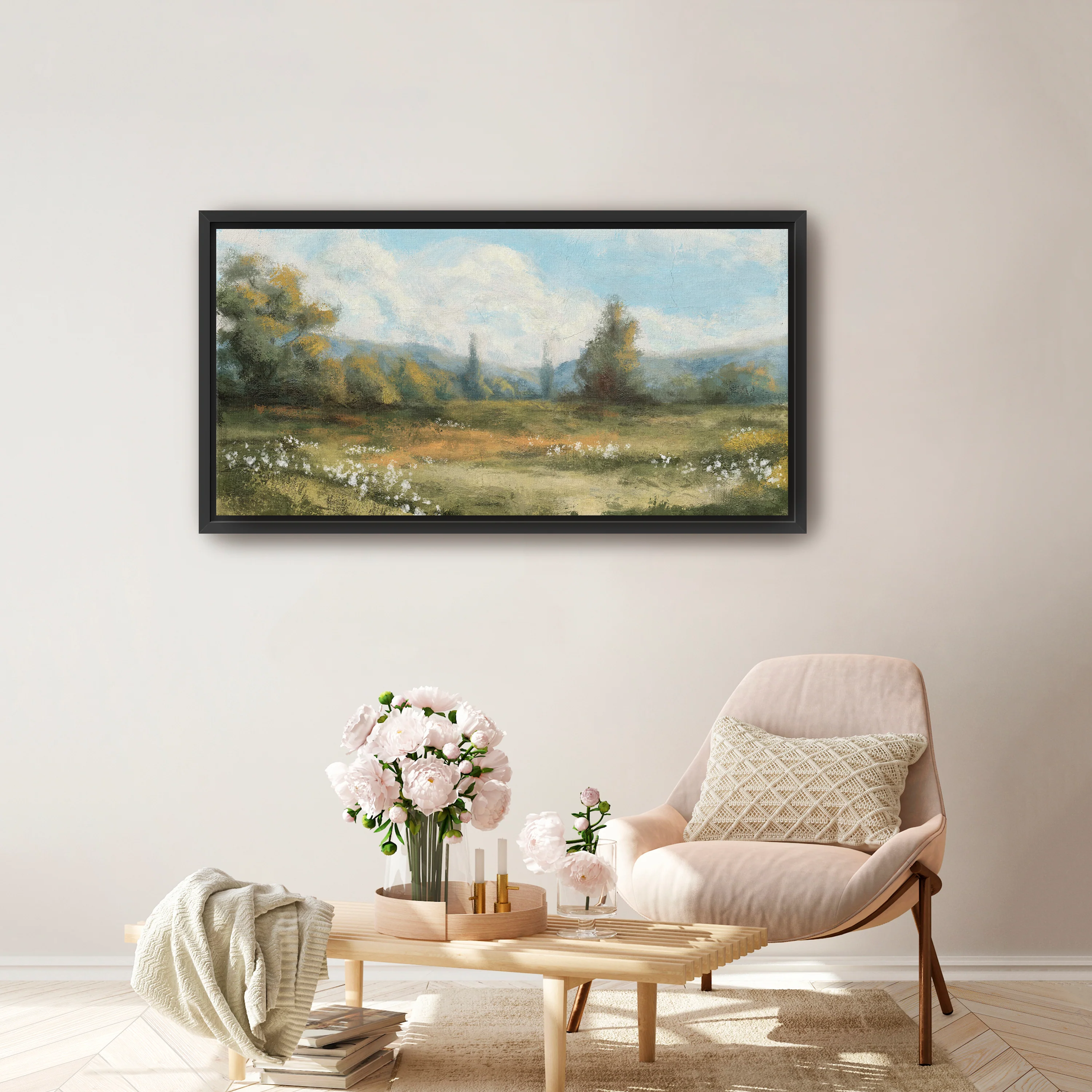 Abstract Panoramic Field Canvas Giclee