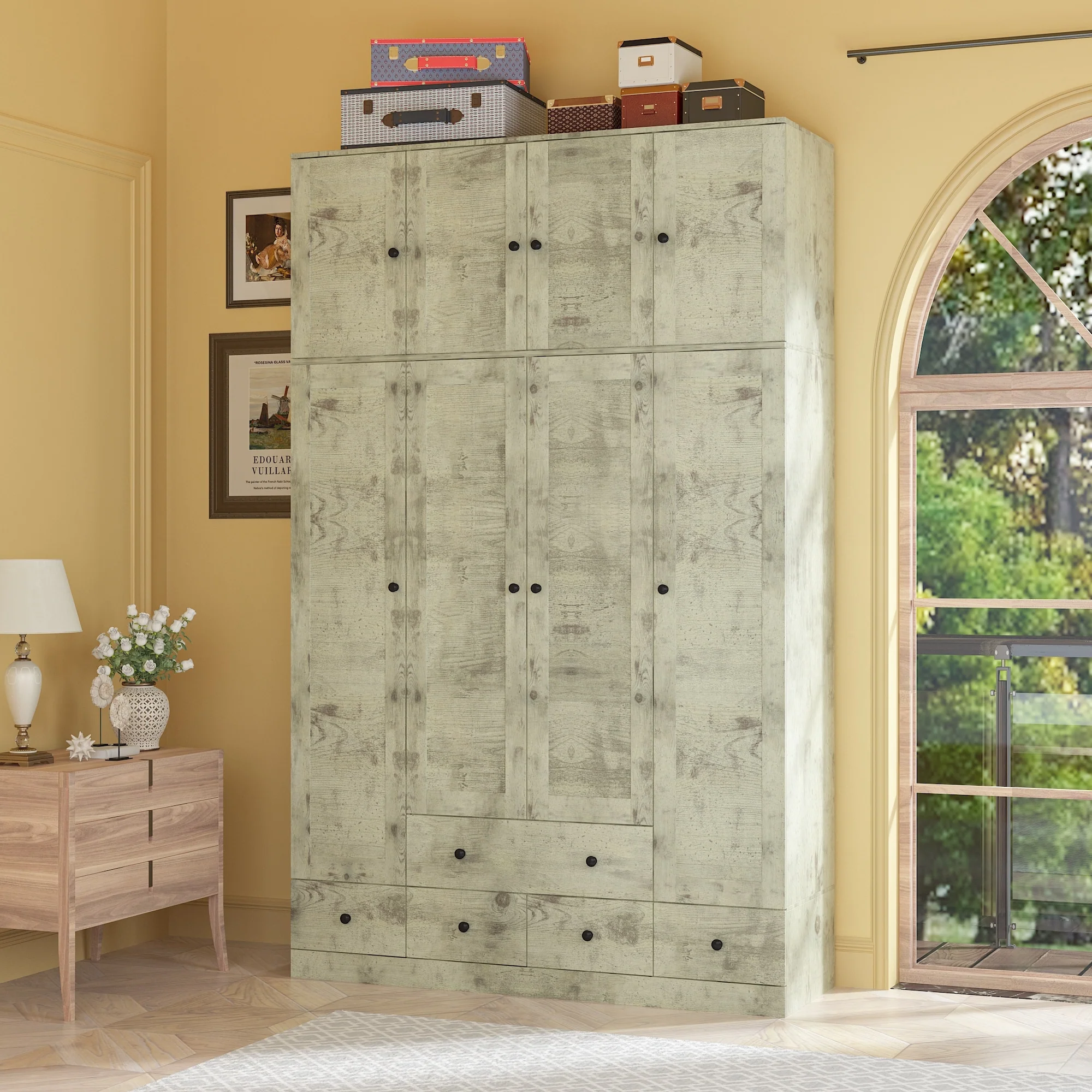 Contemporary Modern Freestanding Wardrobe Armoire Closet, 70