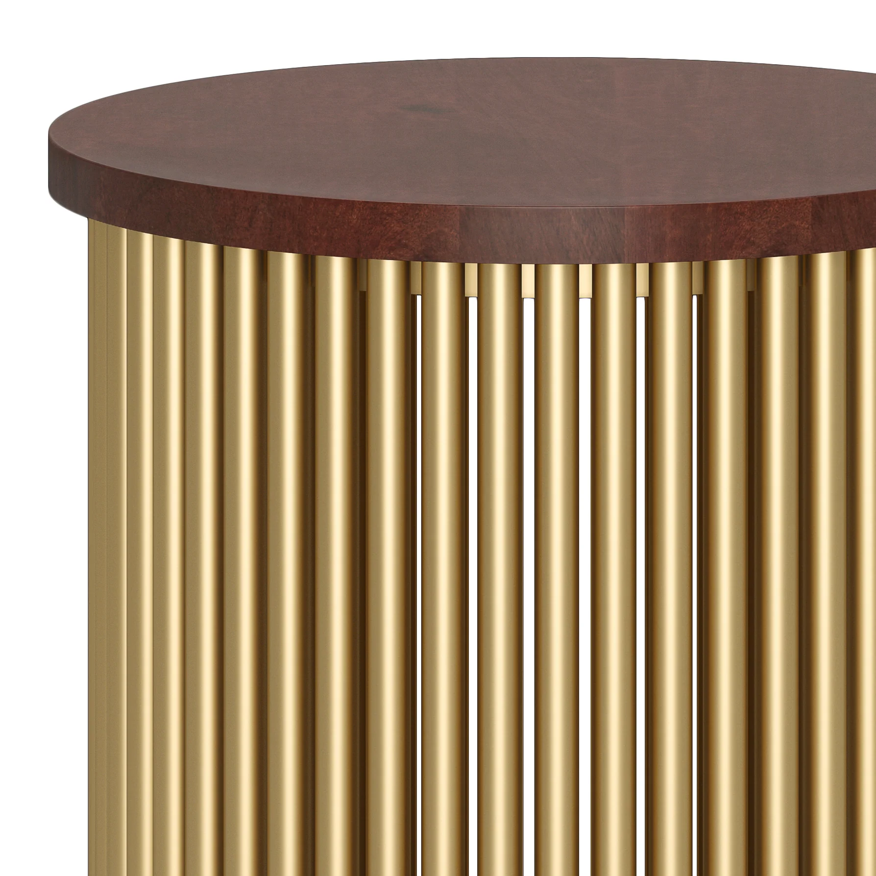 Valiant Cylinder-Shaped Accent Table with Pipe Design Base