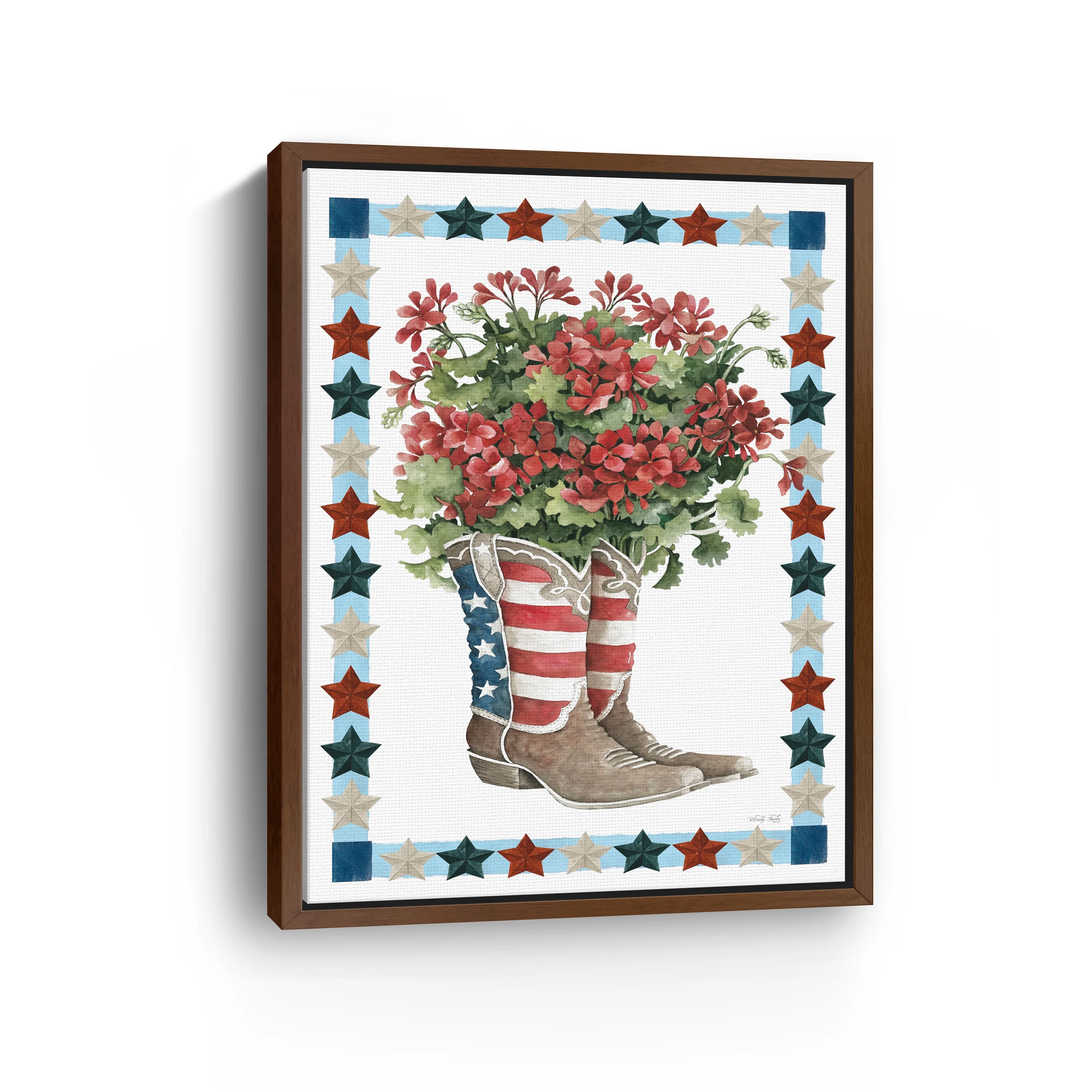 Patriotic Boots Canvas Giclee