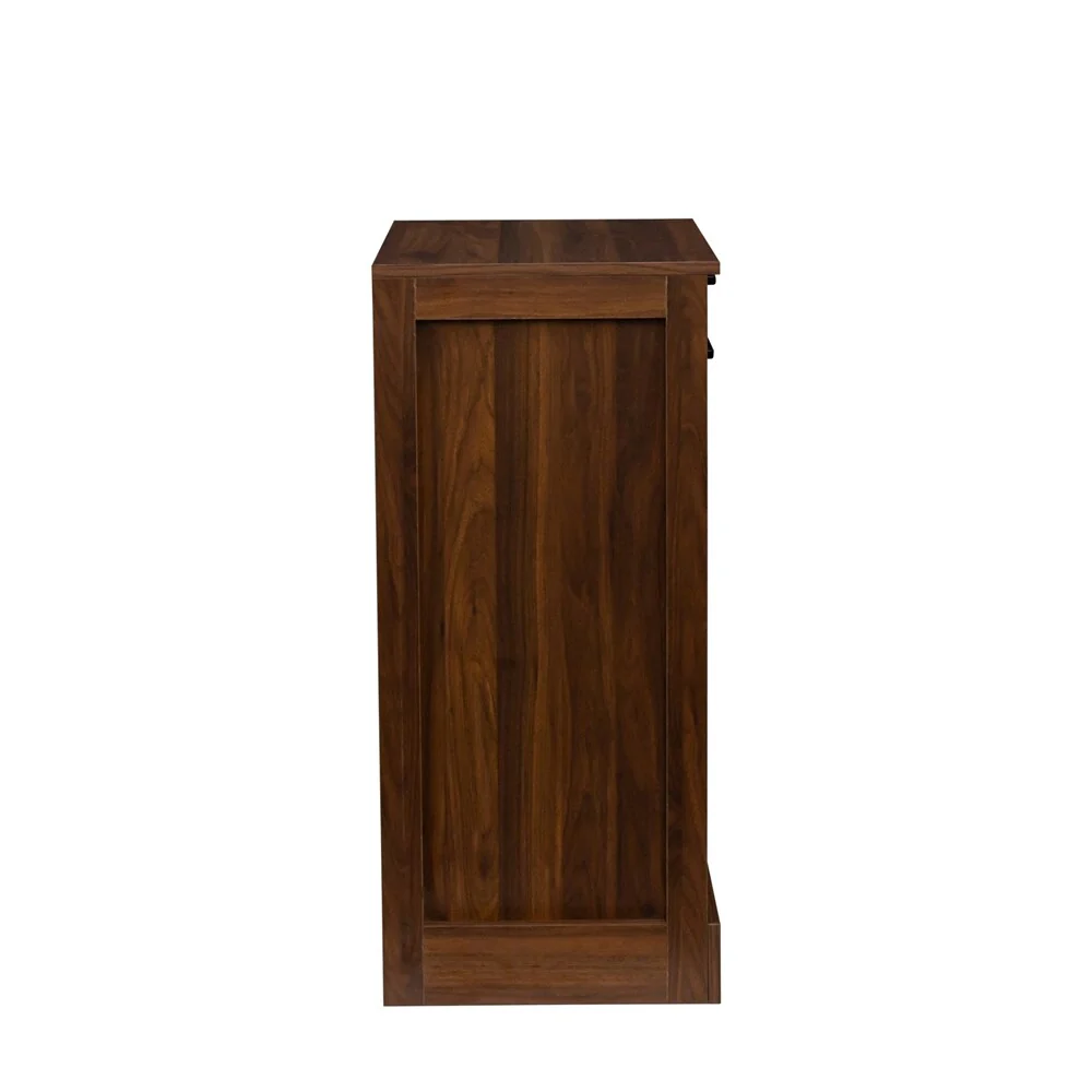 28 Slots Wood Wine Bar Cabinet with Storage Shelves - N/A