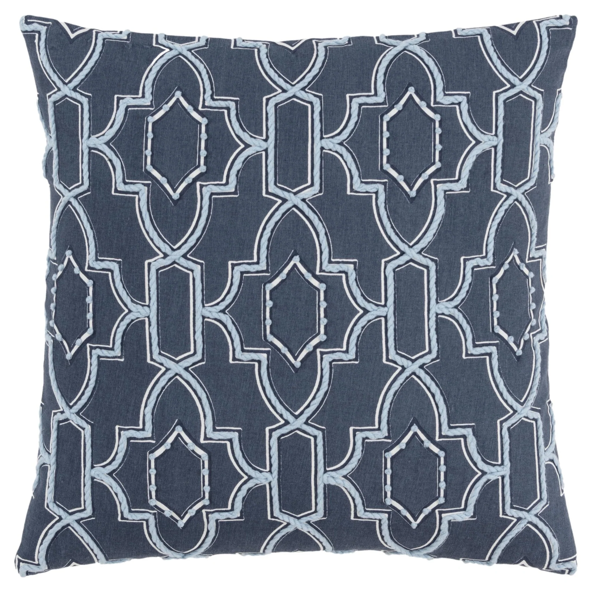 Knife Edged 100% Cotton Geometric Pillow