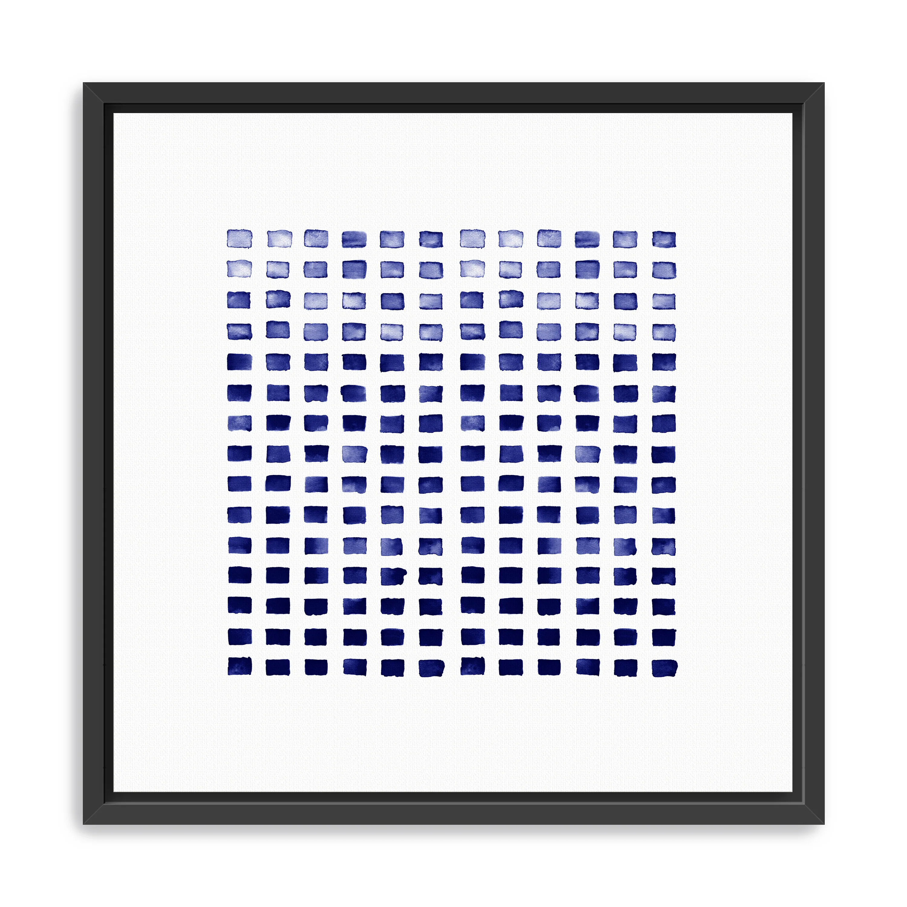 Indigo Blocks Canvas Giclee