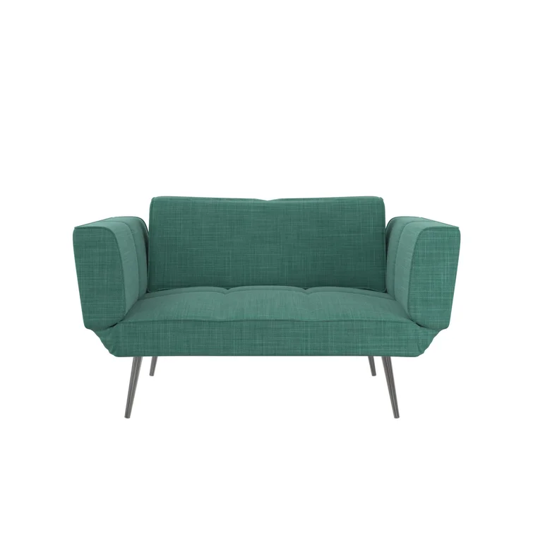 Leyla Twin 60'' Upholstered Tight Back Convertible Sofa