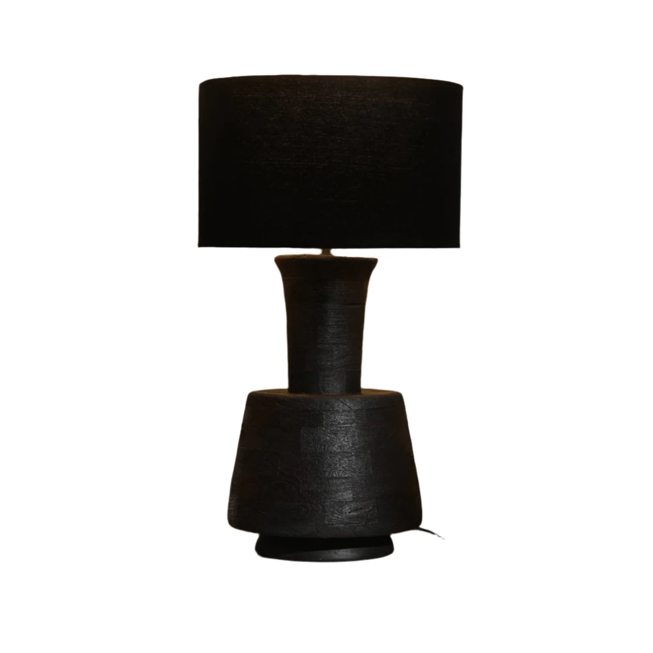 Decorative Table Lamp with Wooden Base