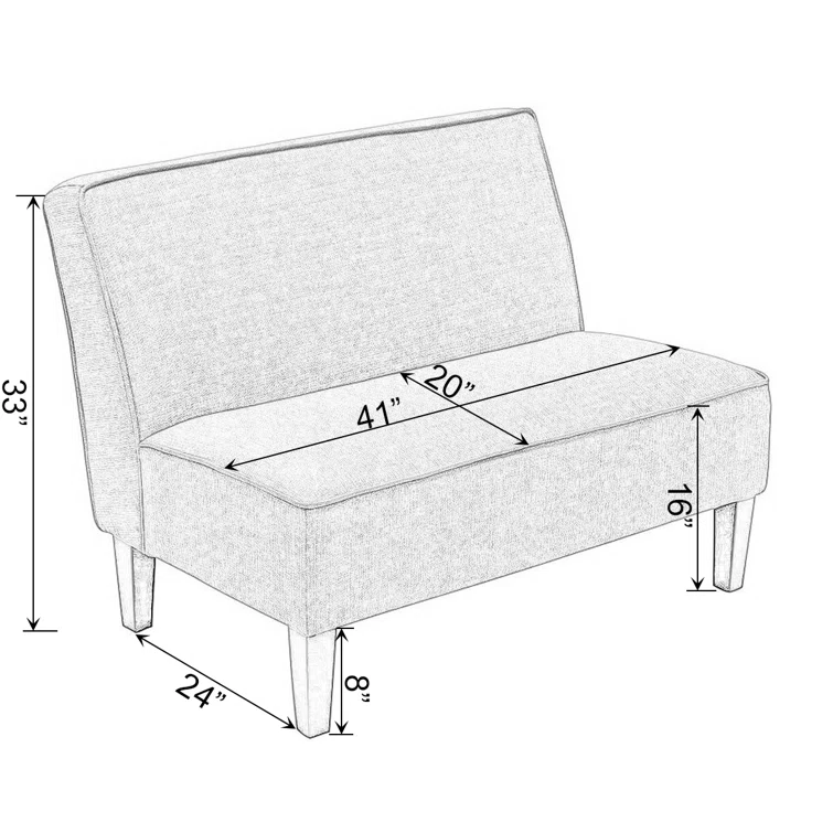 Devair 44'' Upholstered Loveseat