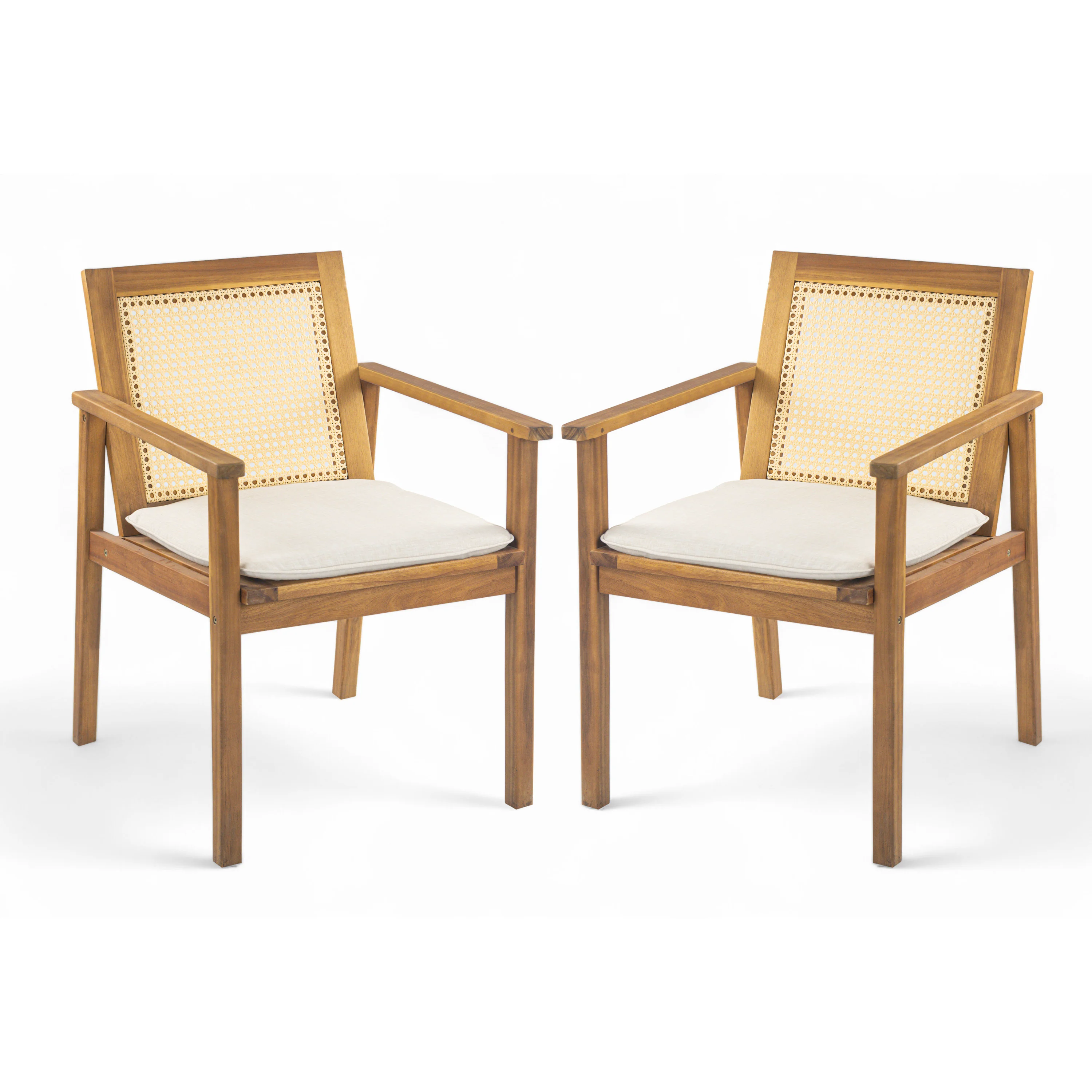 Preston Outdoor Dining Chair with Cushion, Set of 2