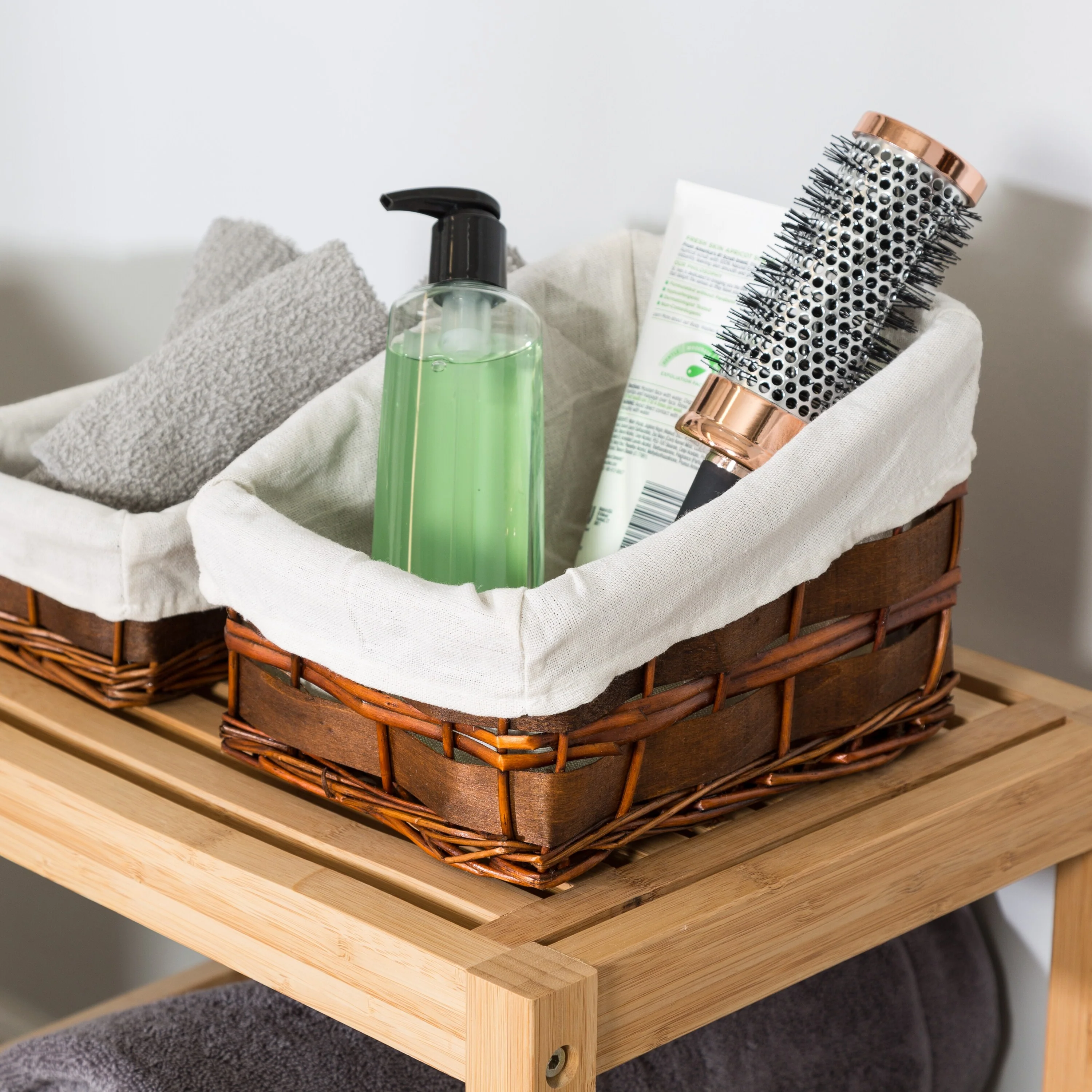 Honey-Can-Do Brown 7-Piece Wicker Bath Storage Set