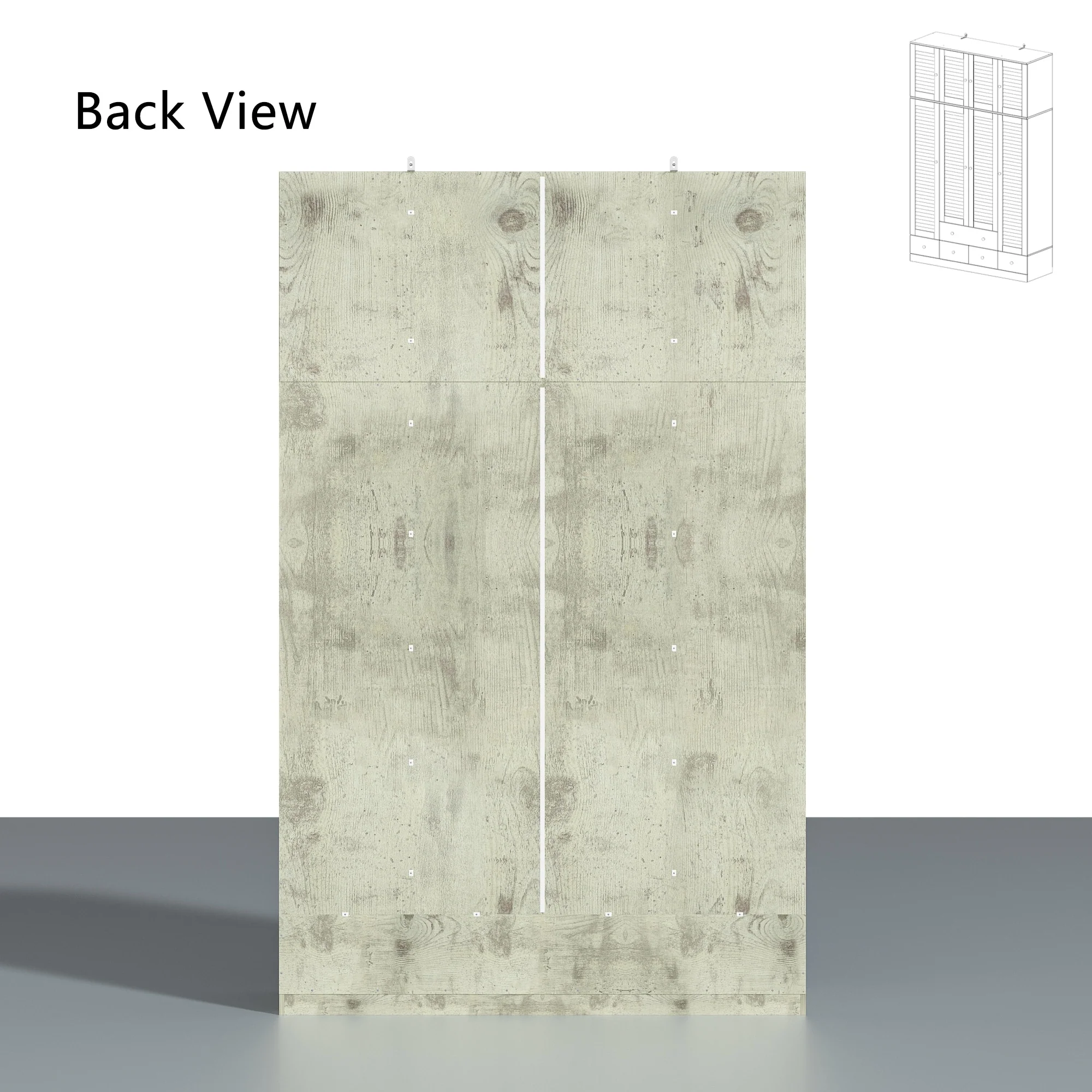 Contemporary Modern Freestanding Wardrobe Armoire Closet, 70