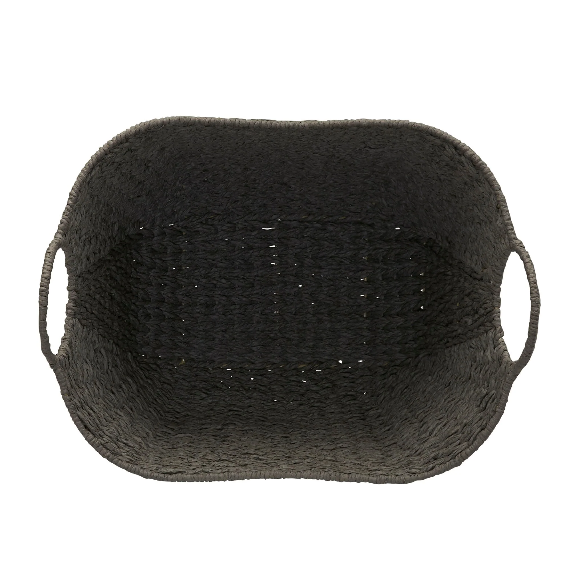 Household Essentials Woven Paper Rope Storage Basket with Handles