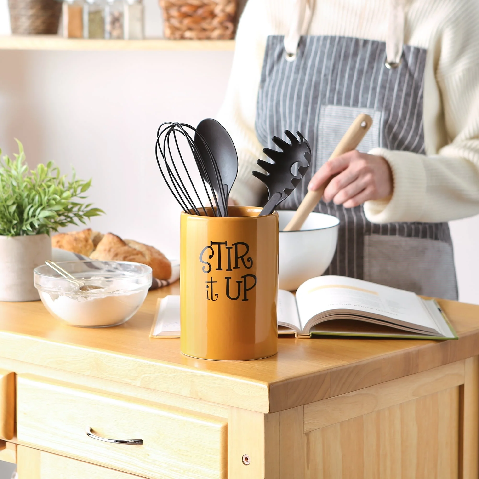 DII Stir It Up Ceramic Utensil Holder