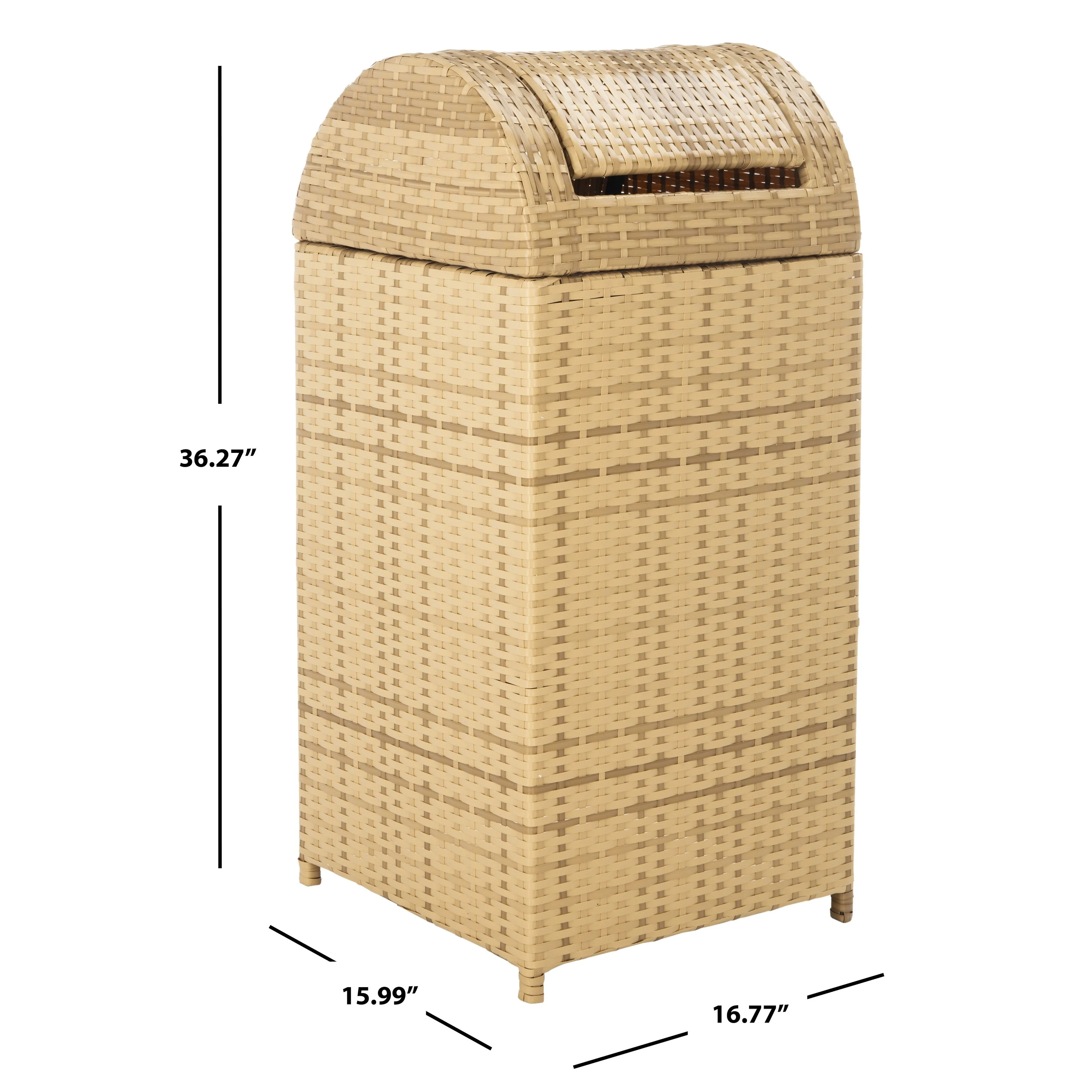 SAFAVIEH Outdoor Karyme Trash Bin (Fully Assembled)