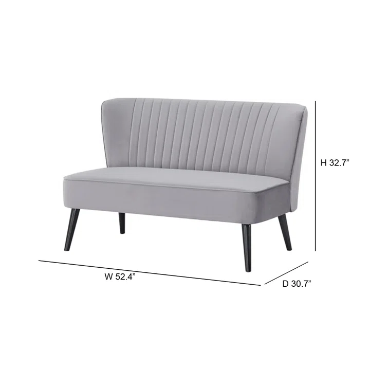 Camen 52.4'' Velvet Sofa