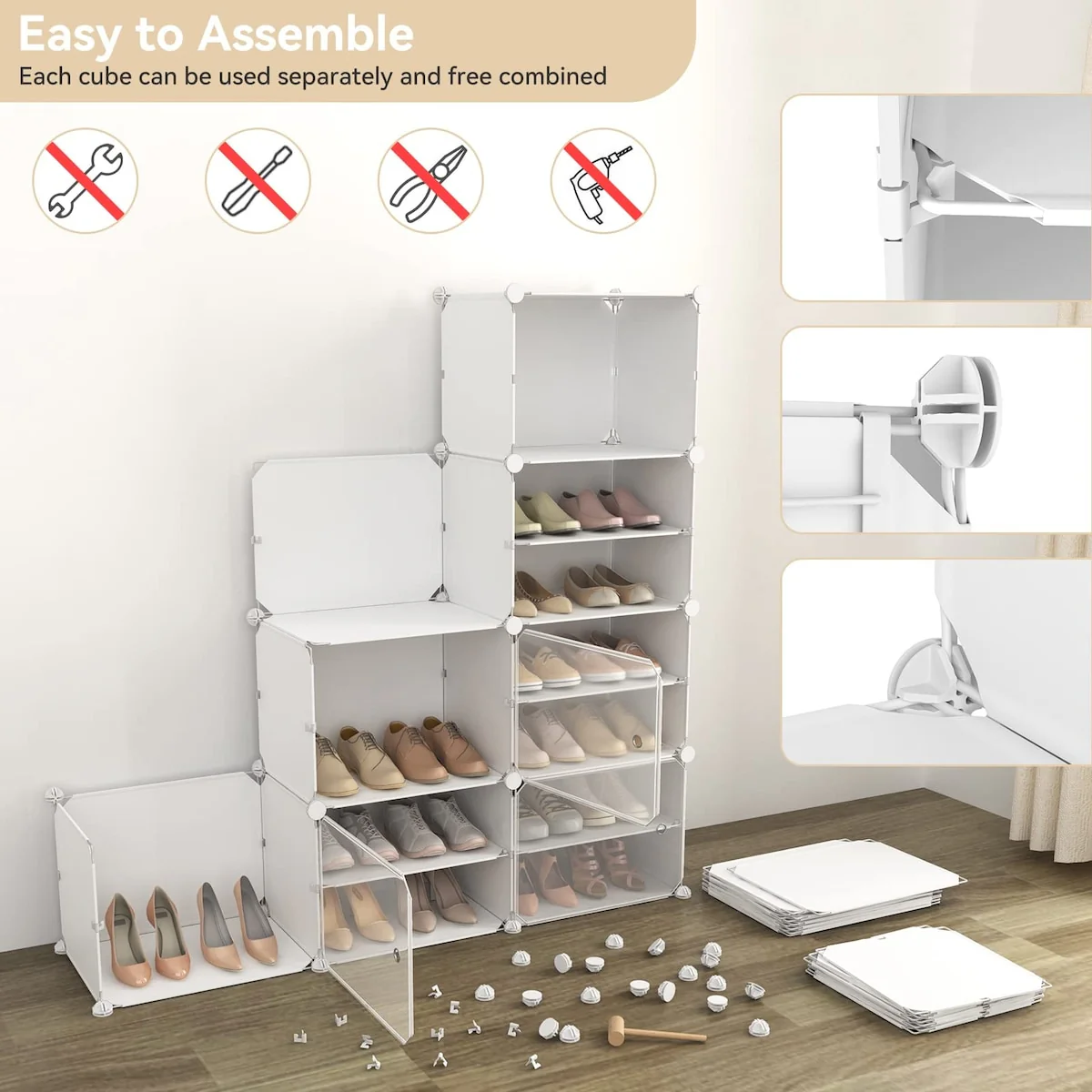 Entryway Modern Shoe Storage Rack, 48