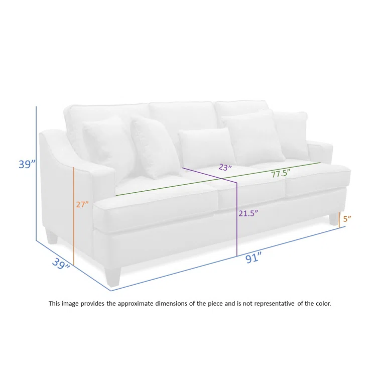 Sonny 91'' Upholstered Sofa
