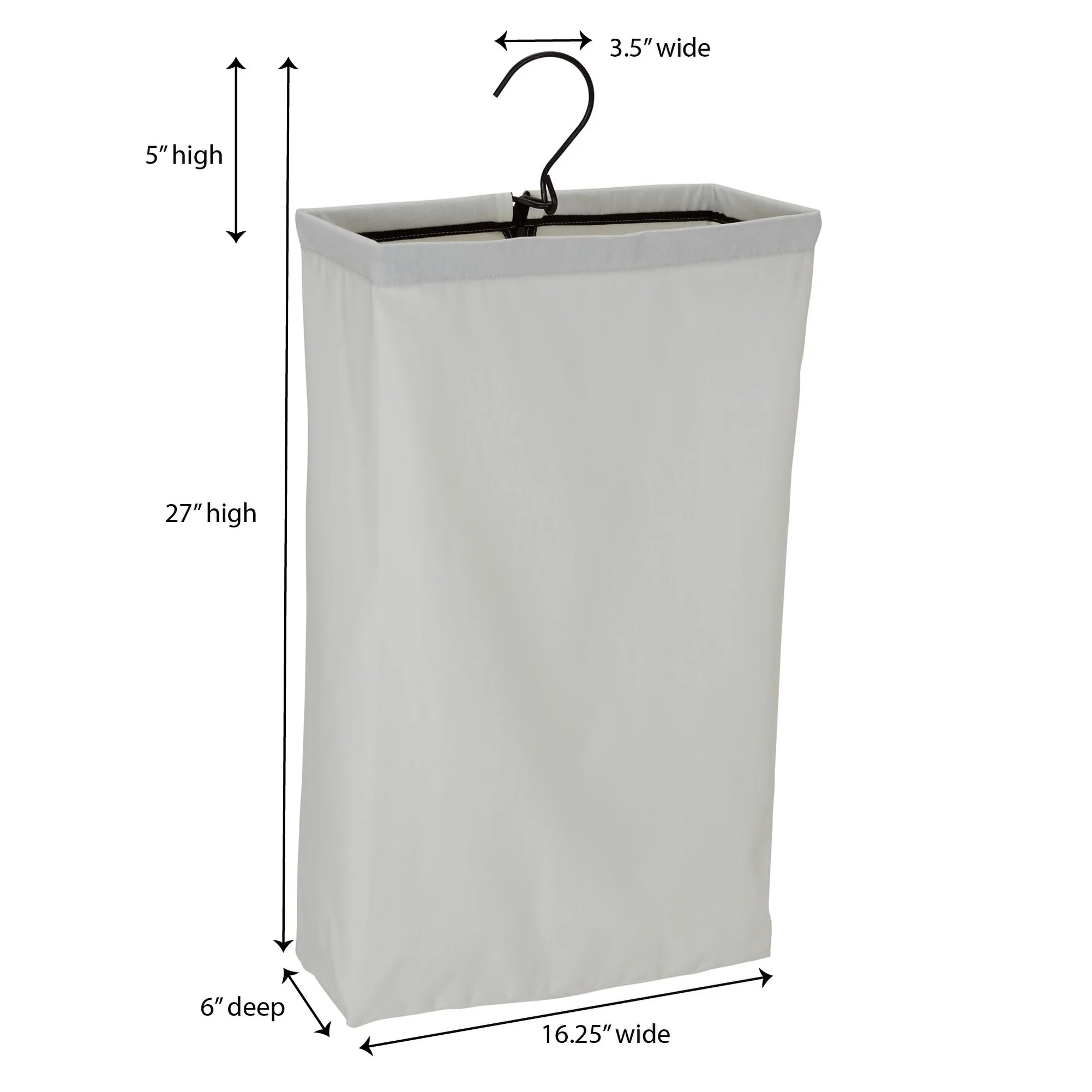 Household Essentials Door Hanging Laundry Bag with Loop Handle