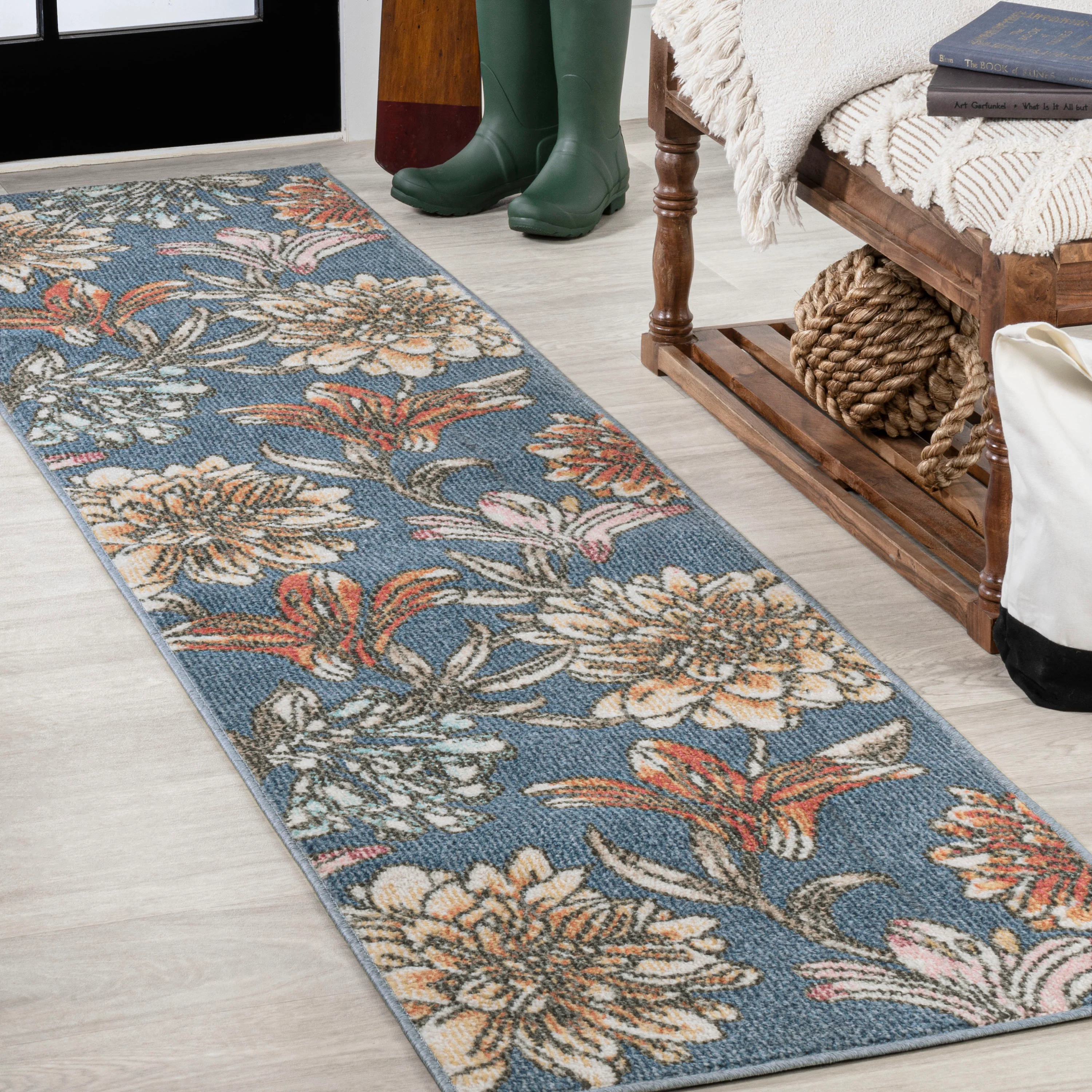 Giglio Modern Botanical Flower Area Rug