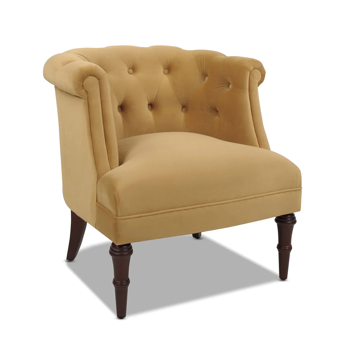 Comforts Upholstered Accent Chair with Recessed Arms and Barrel Design