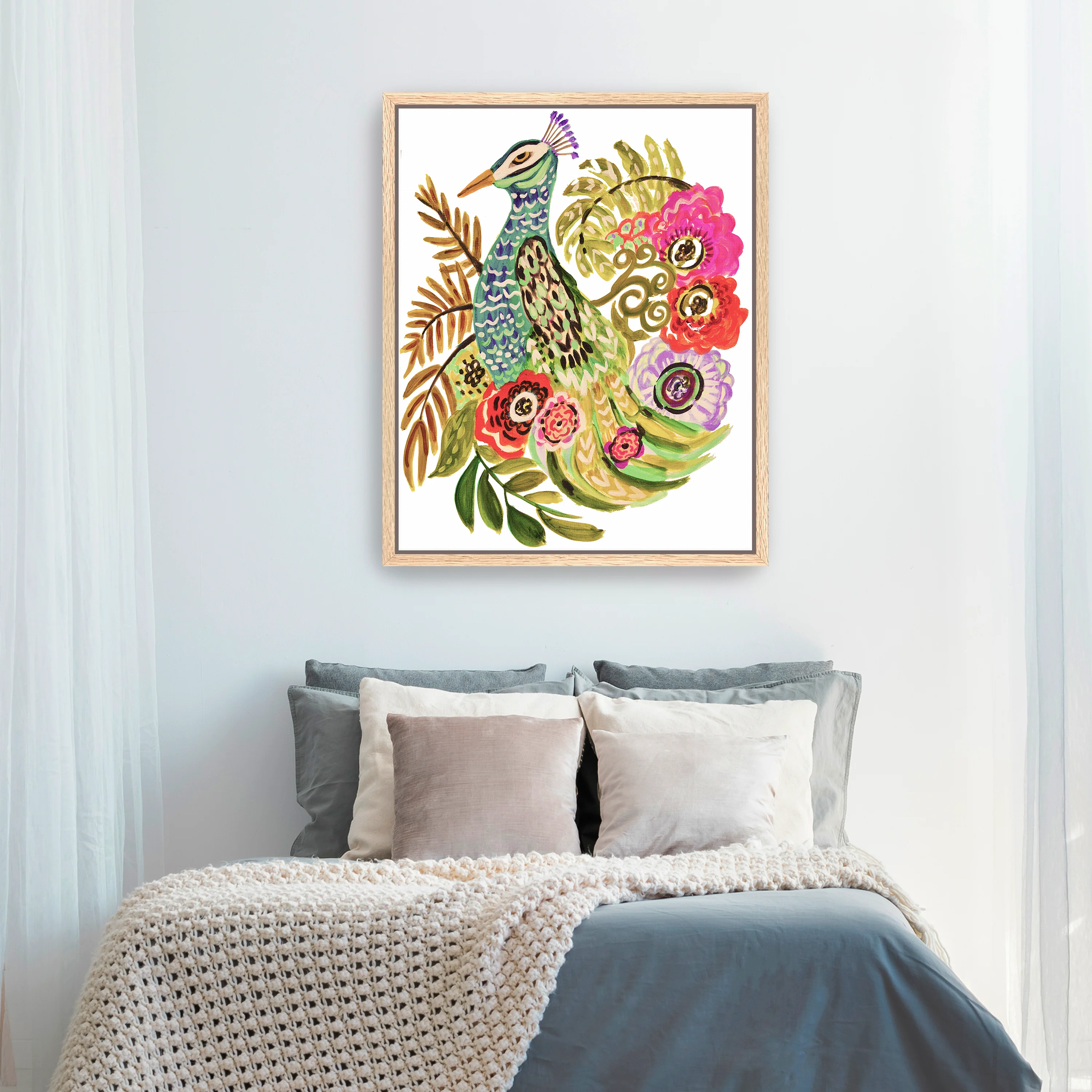 Peacock Canvas Giclee