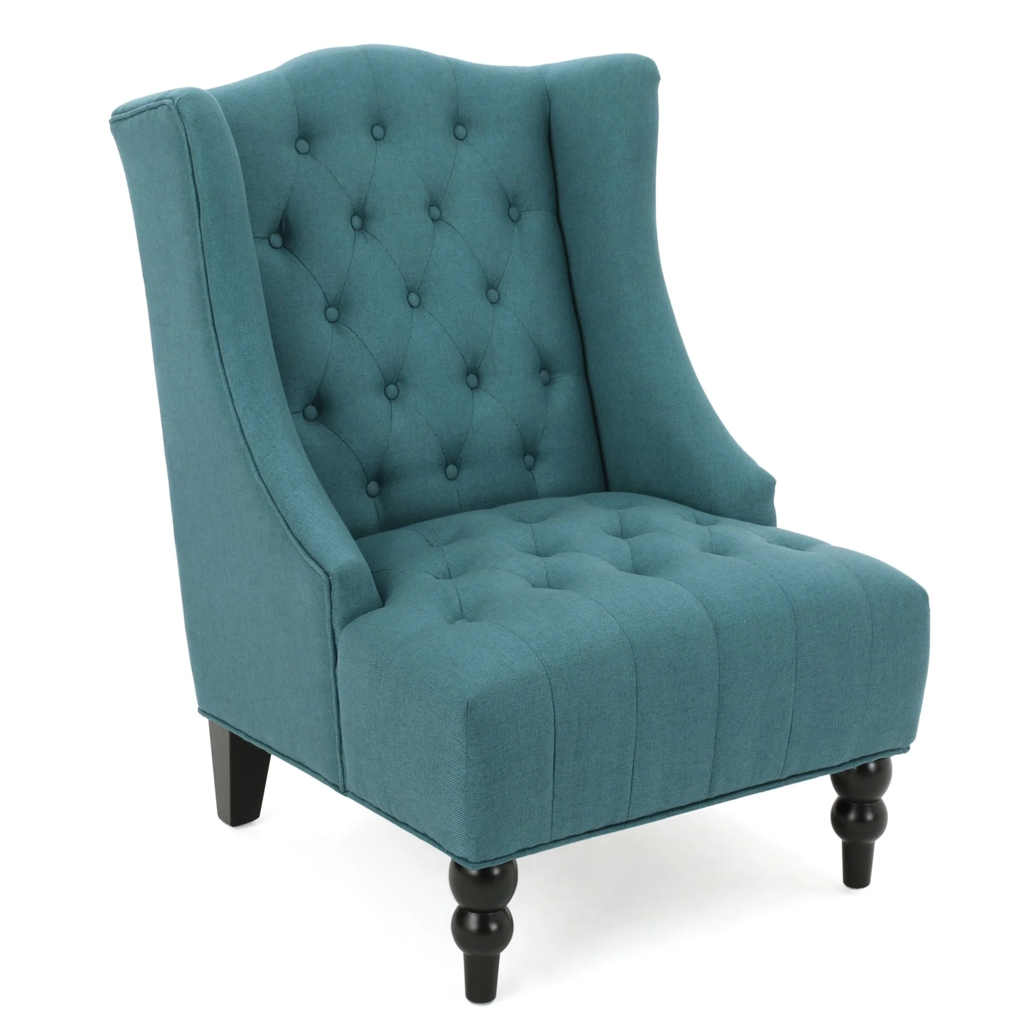 Dawned Upholstered Accent Chair with Button Tufting and Wing Back