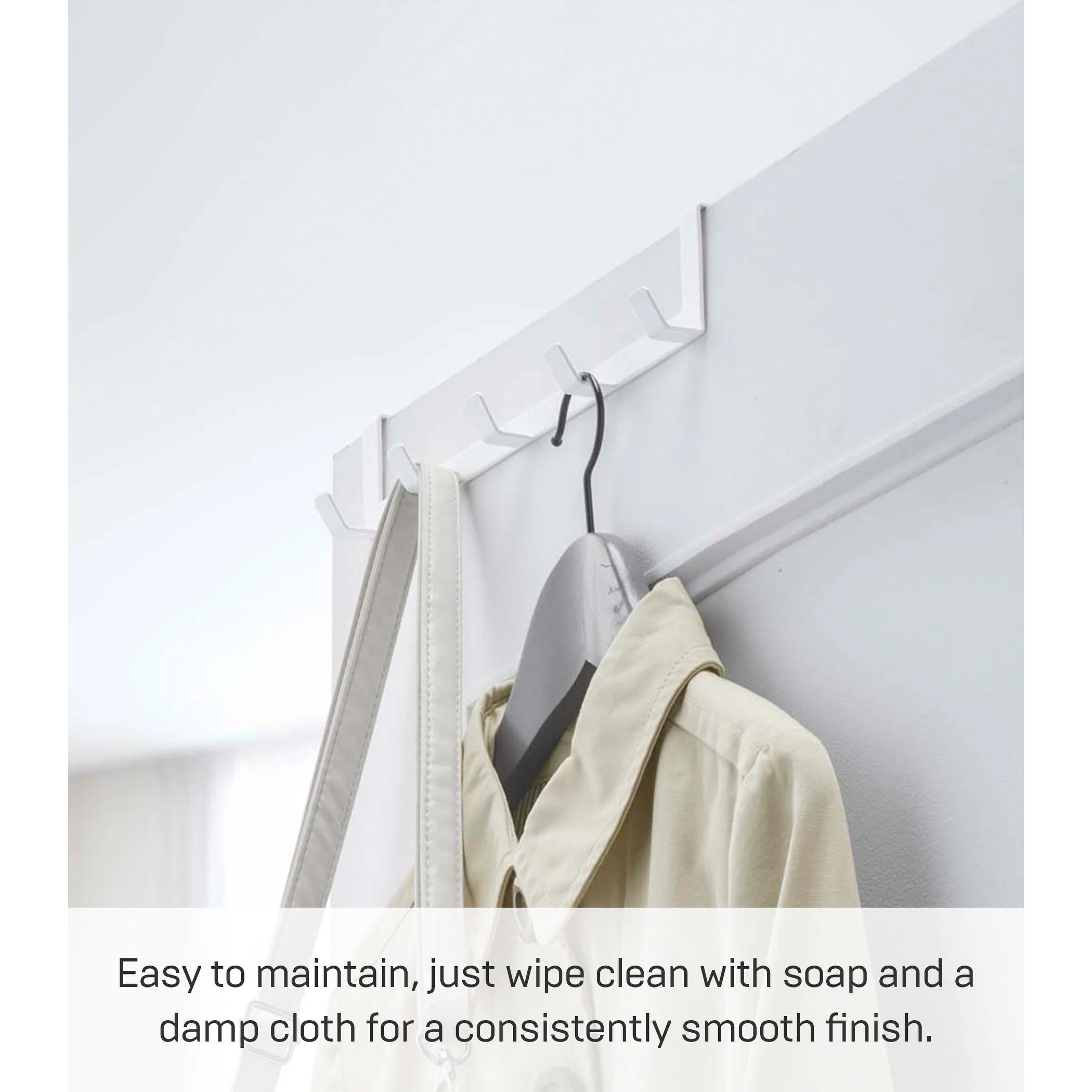 Yamazaki Home Over-the-Door Hanger, Steel, Up To 1.375