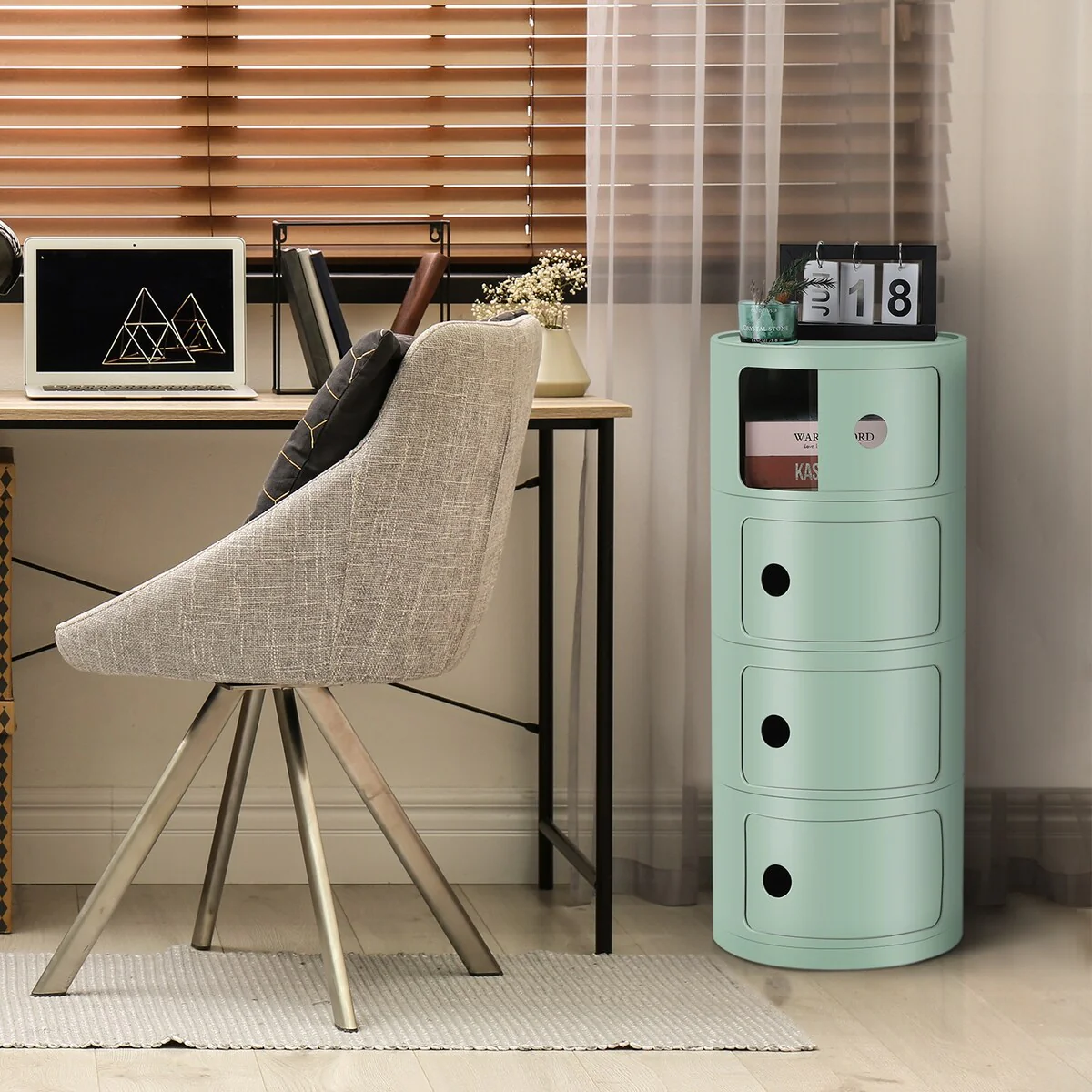 ABS Multifunction Storage Table Stackable Detachable Organizer