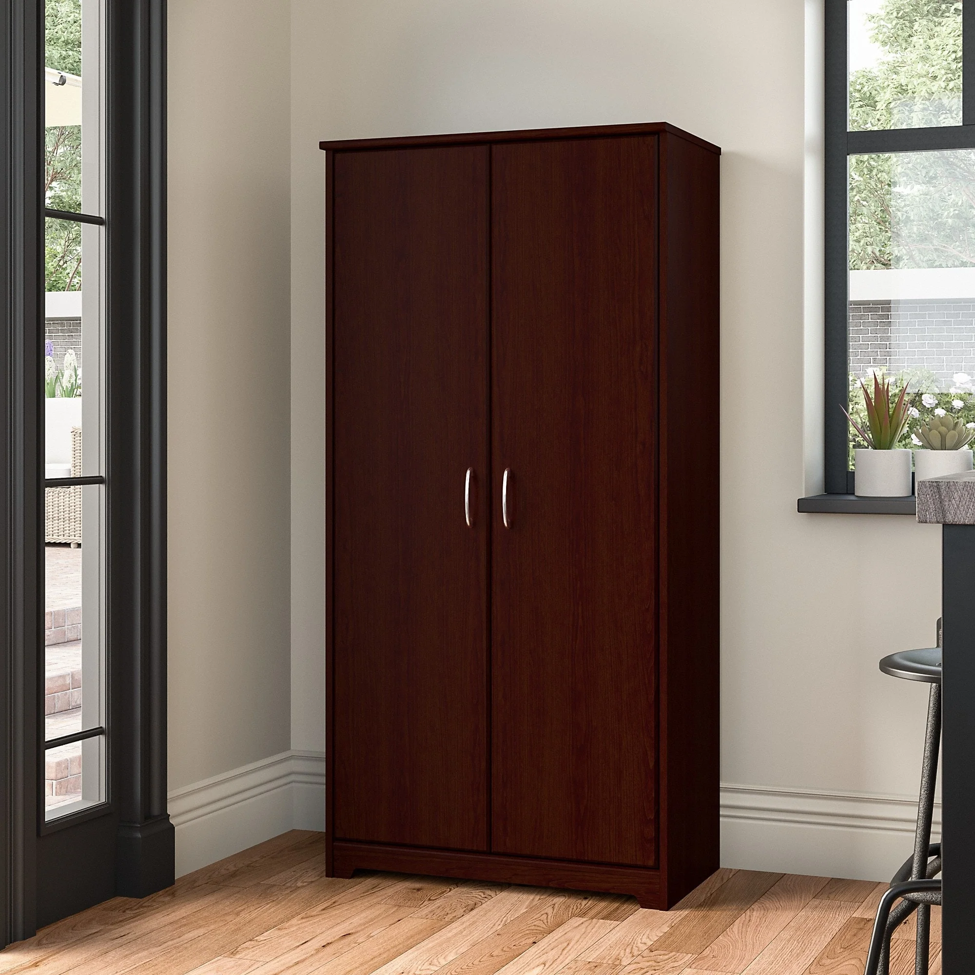Cabot Tall Kitchen Pantry Cabinet with Doors by Bush Furniture