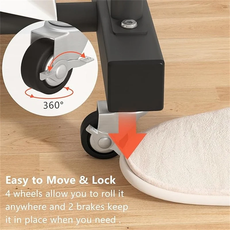 Double Rods Garment Rack with Wheels - 16.73