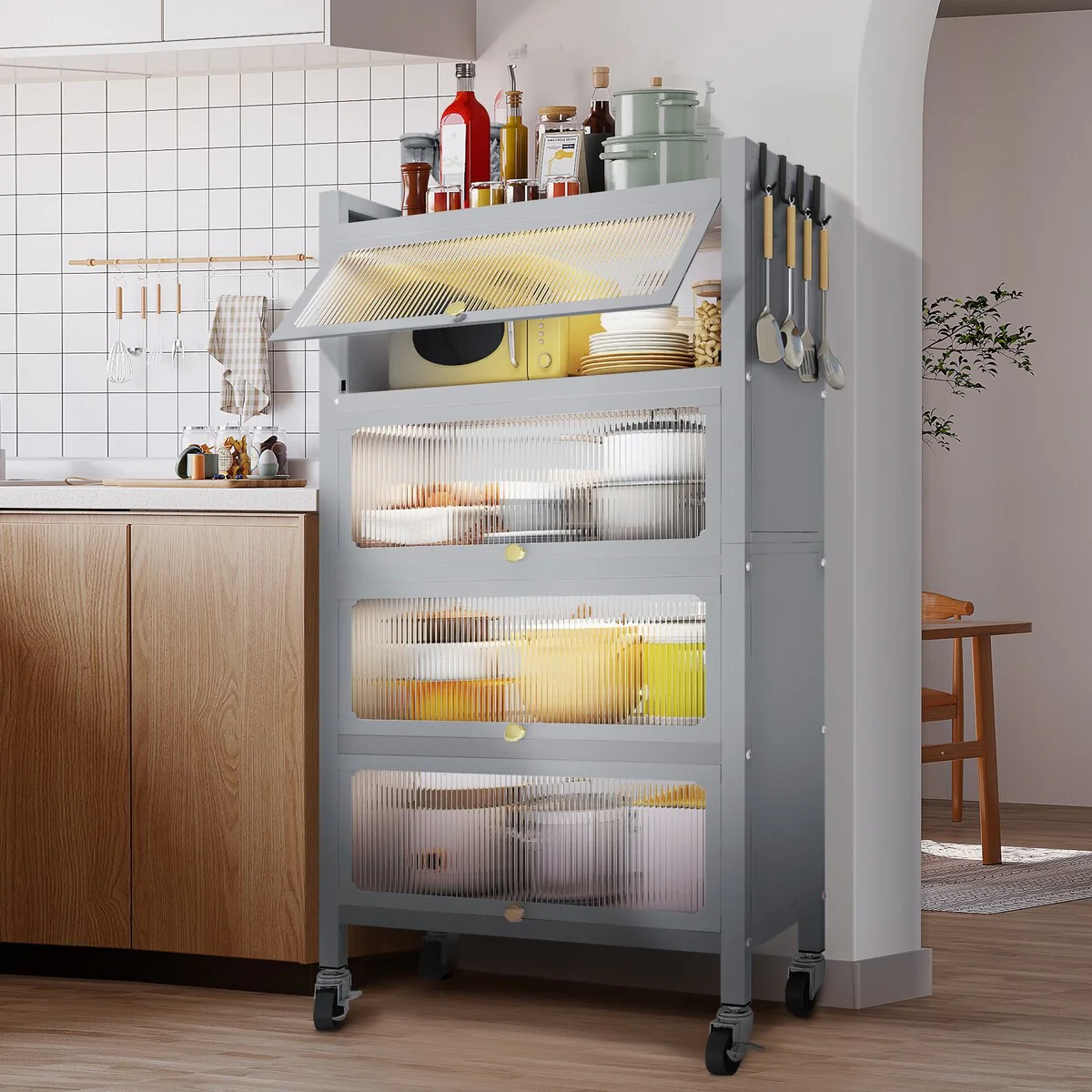 MEGA CASA 5 - Layer Steel Accent Cabinet with Door - N/A