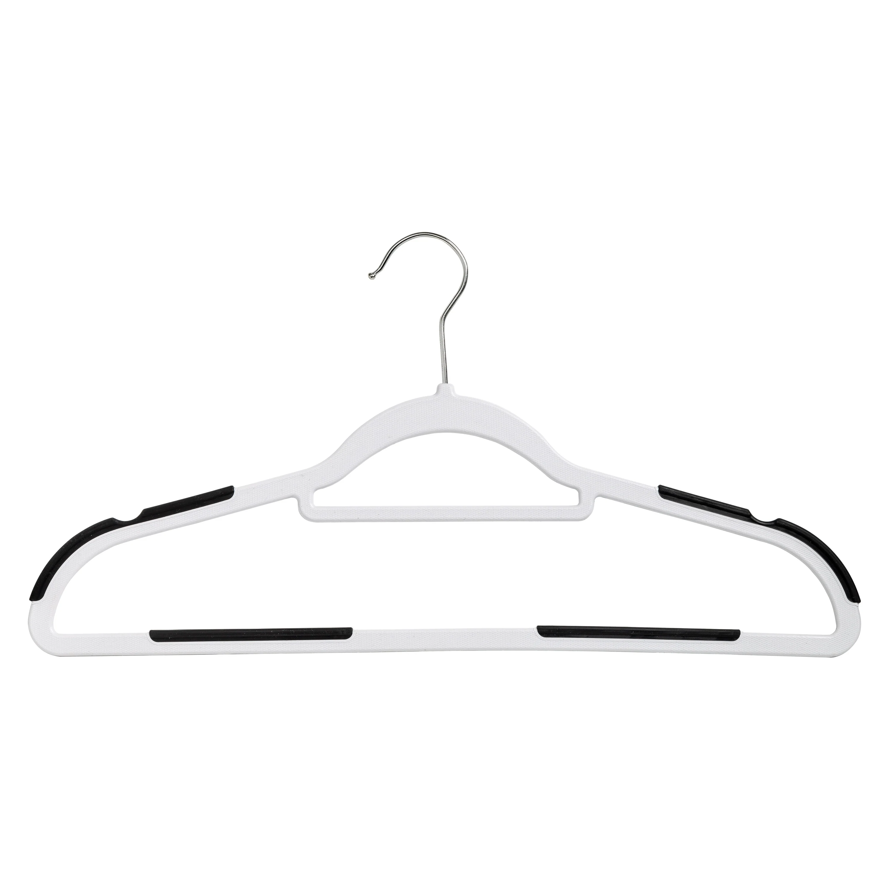 Honey-Can-Do 50-Pack White Plastic Rubber Grip No-Slip Suit Hangers