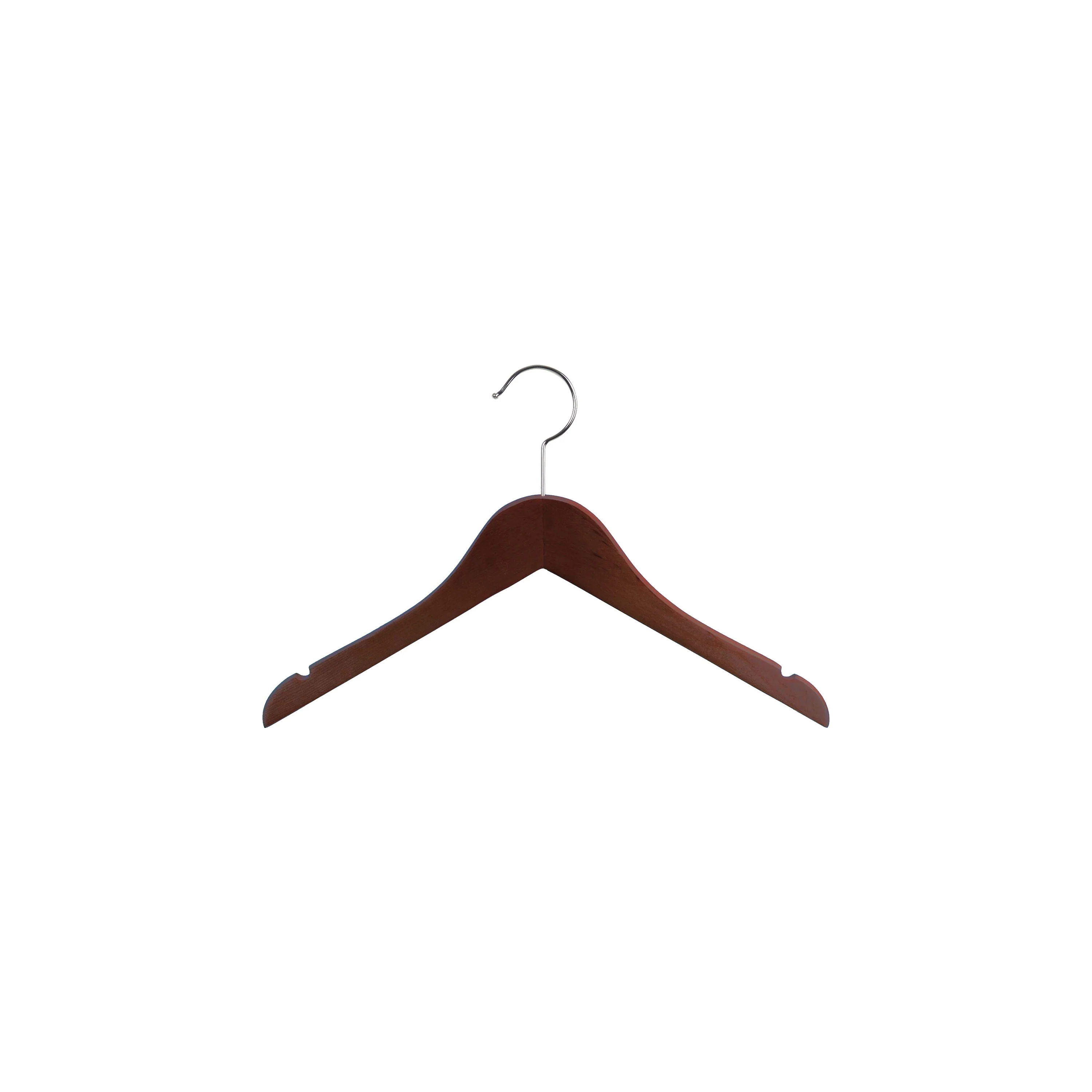 Junior Size Walnut Wooden Top Hanger, 14