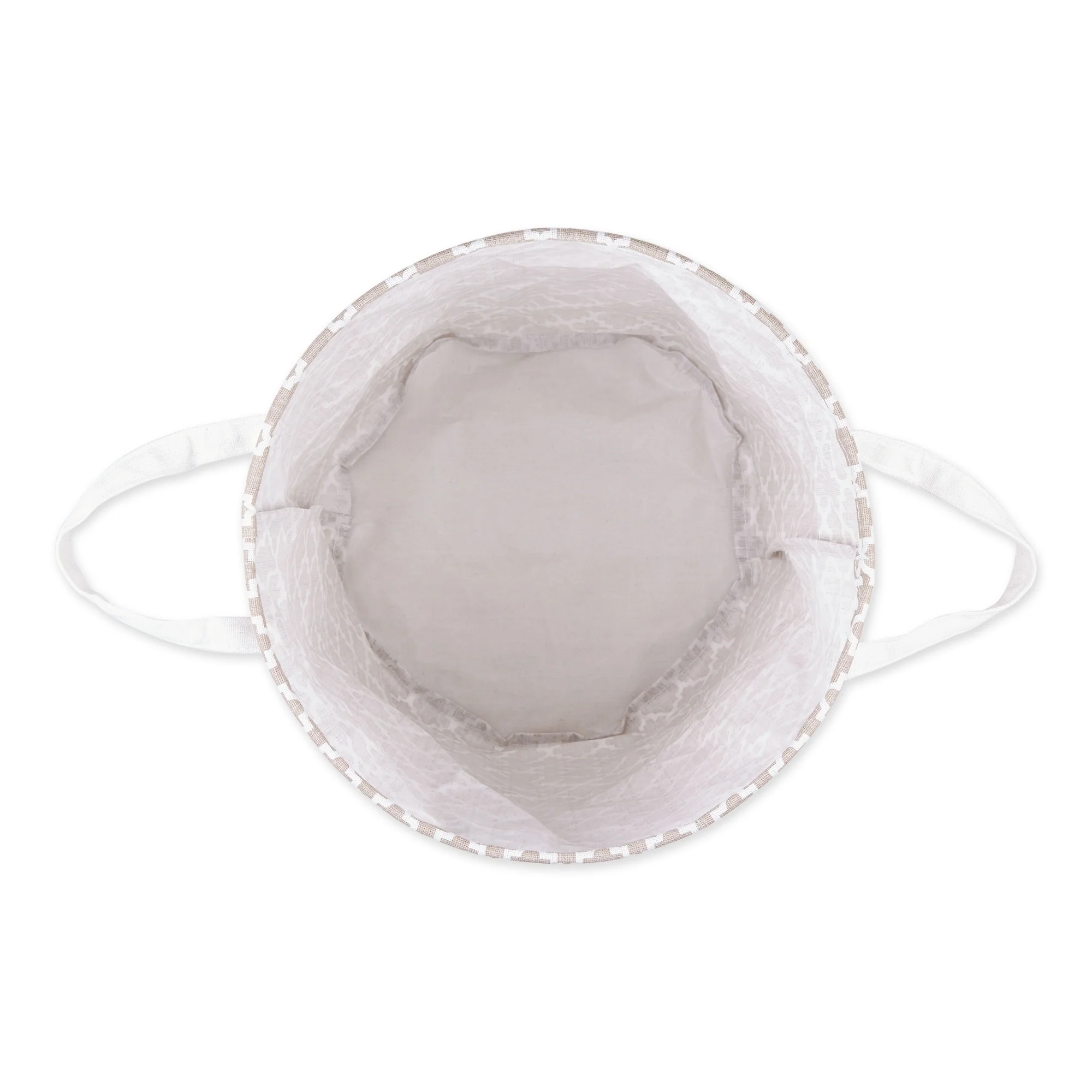 PE-Coated Cotton Polyester Laundry Hamper Lattice Round - Laundry Hamper, 13.5x13.5x20