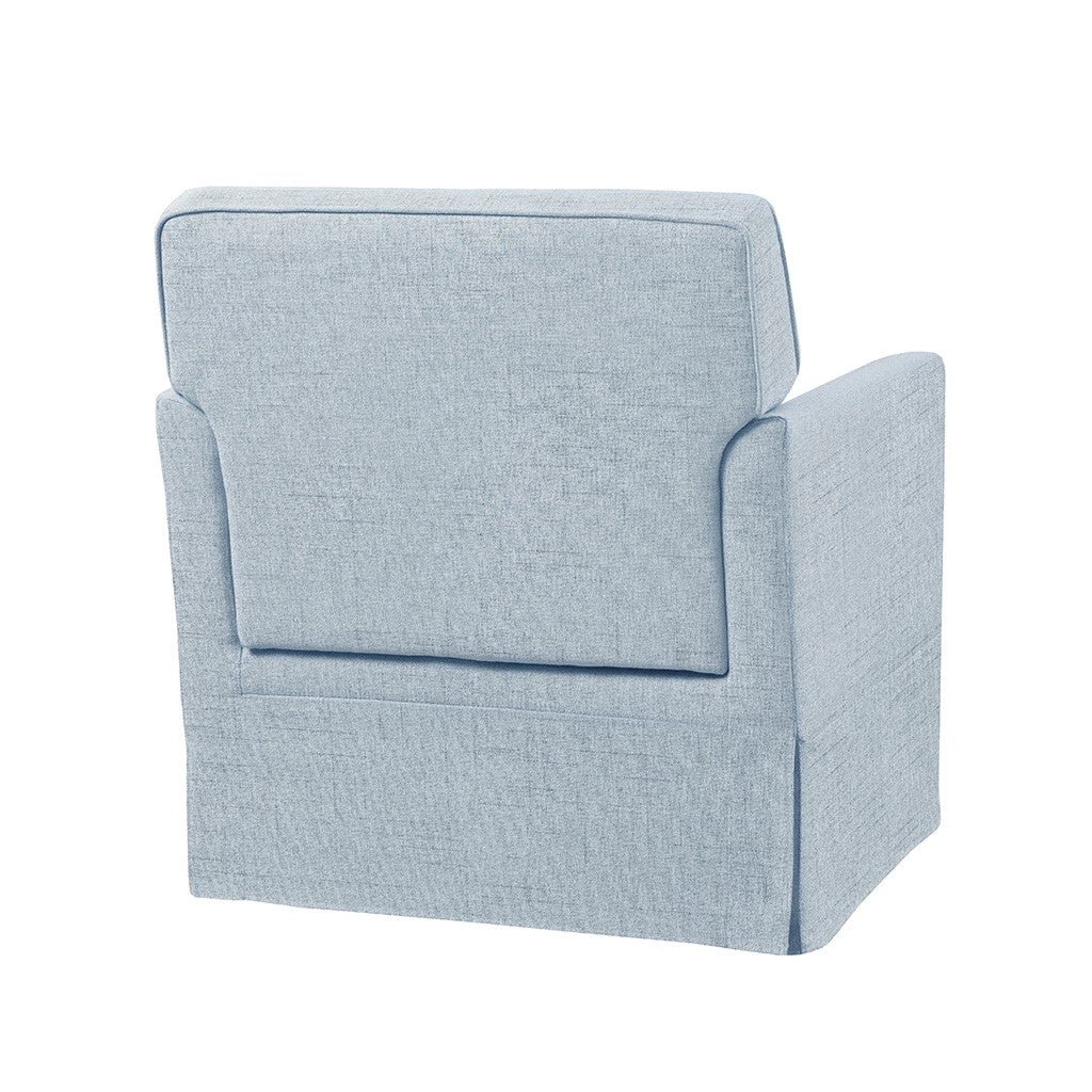 Upholstered Accent Chair with Track Arm and Skirted Base