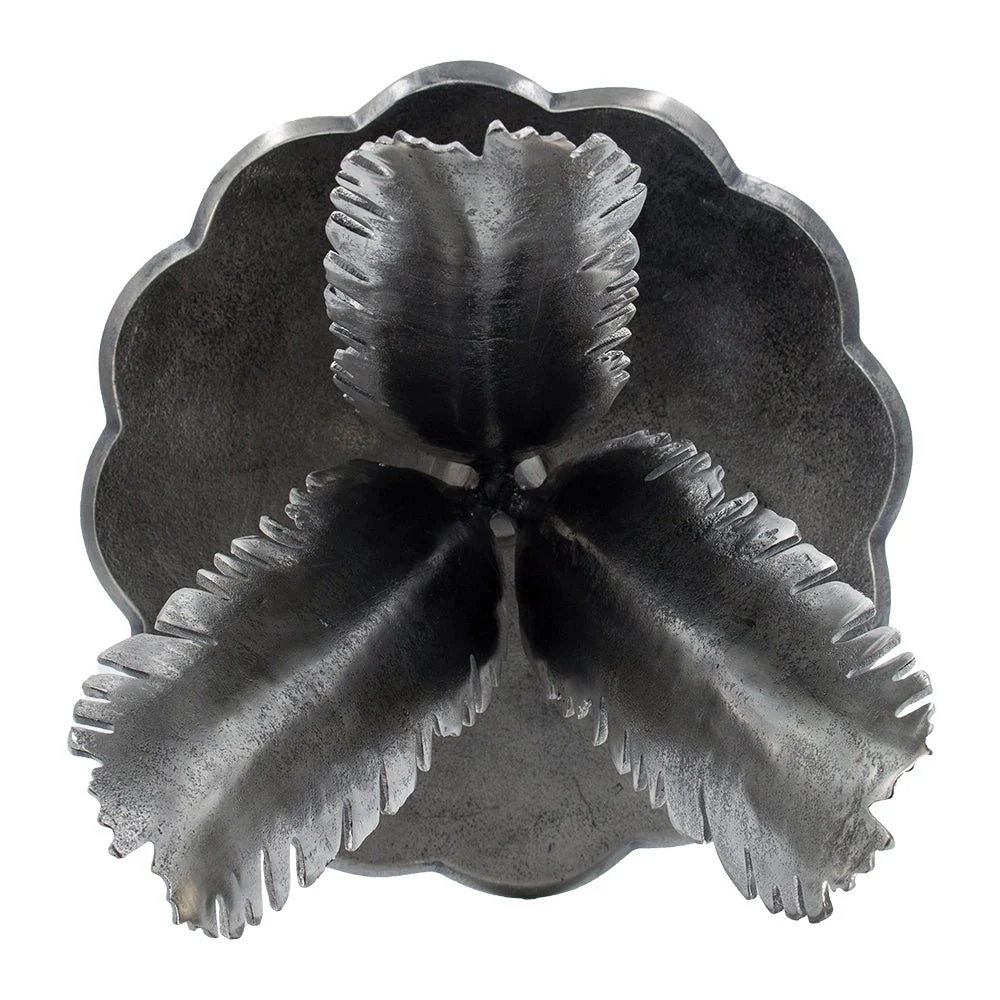 Aluminum Side Table with Leaf Design