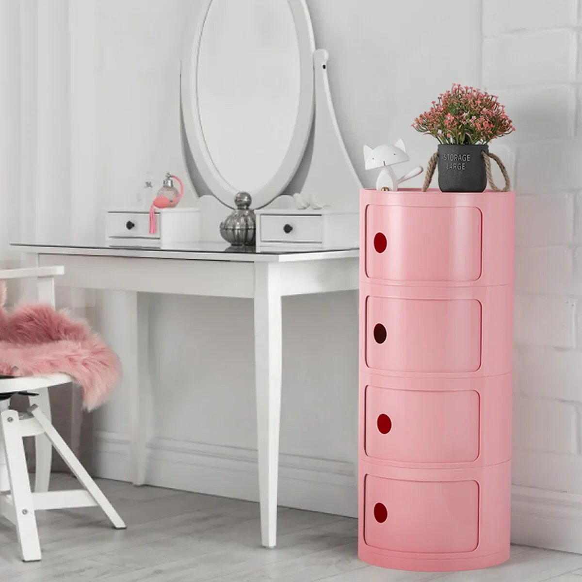 ABS Multifunction Storage Table Stackable Detachable Organizer