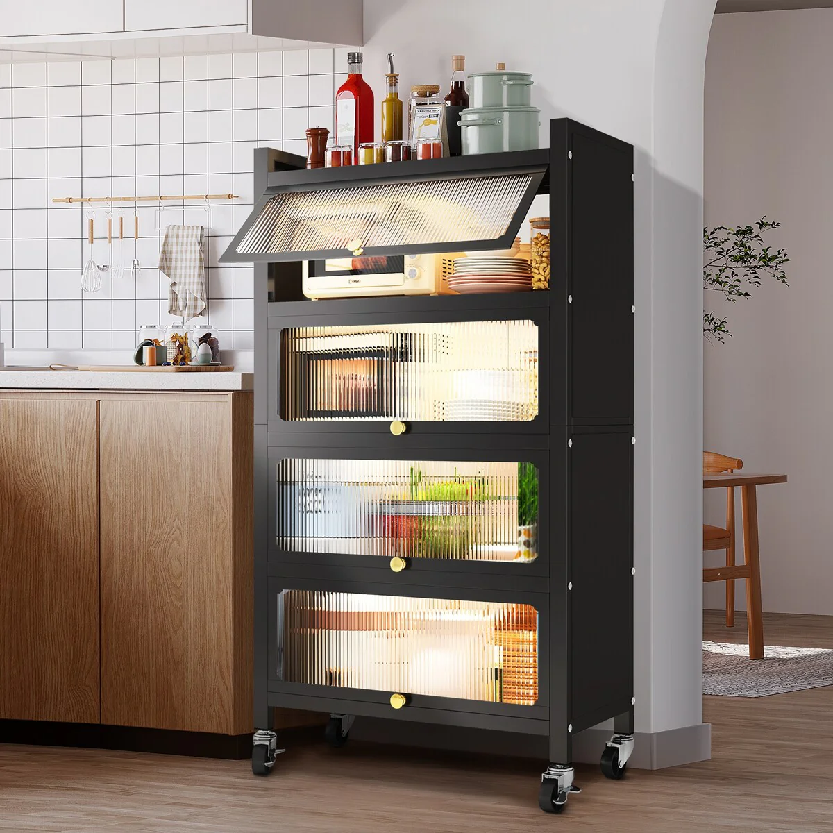 MEGA CASA 5 - Layer Steel Accent Cabinet with Door - N/A