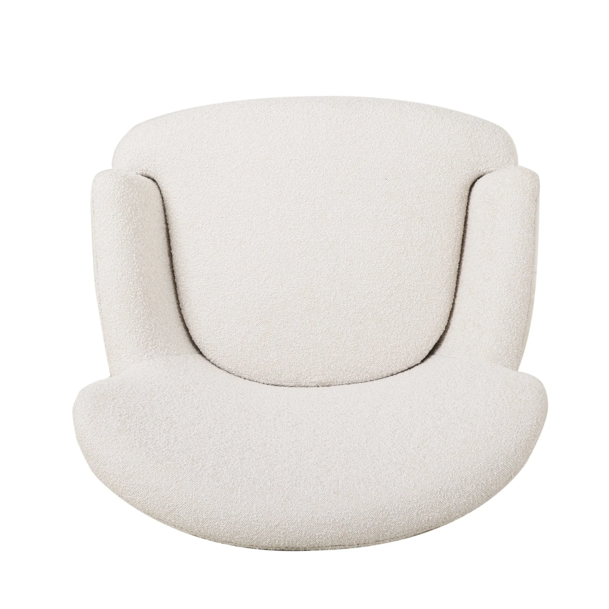 Melodique Boucle Fabric Upholstered Club Chair with Tapered Legs