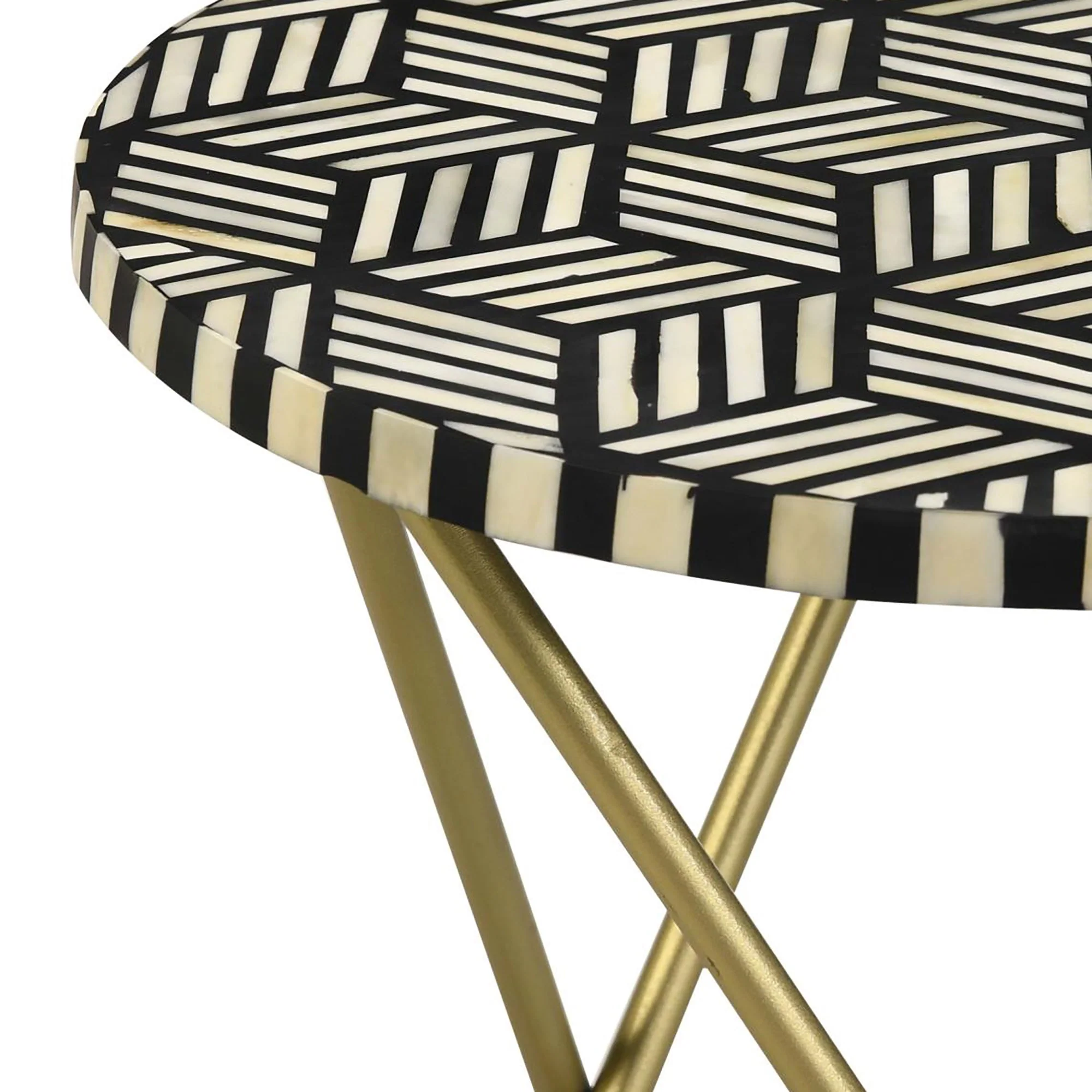 Accent Table with Metal Hairpin Legs and Round Tabletop
