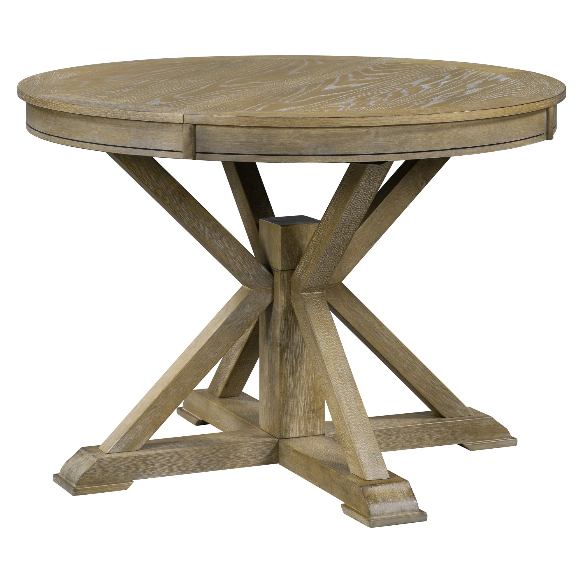 Melin Extendable Dining Table with Wood Frame and X-Shaped Base